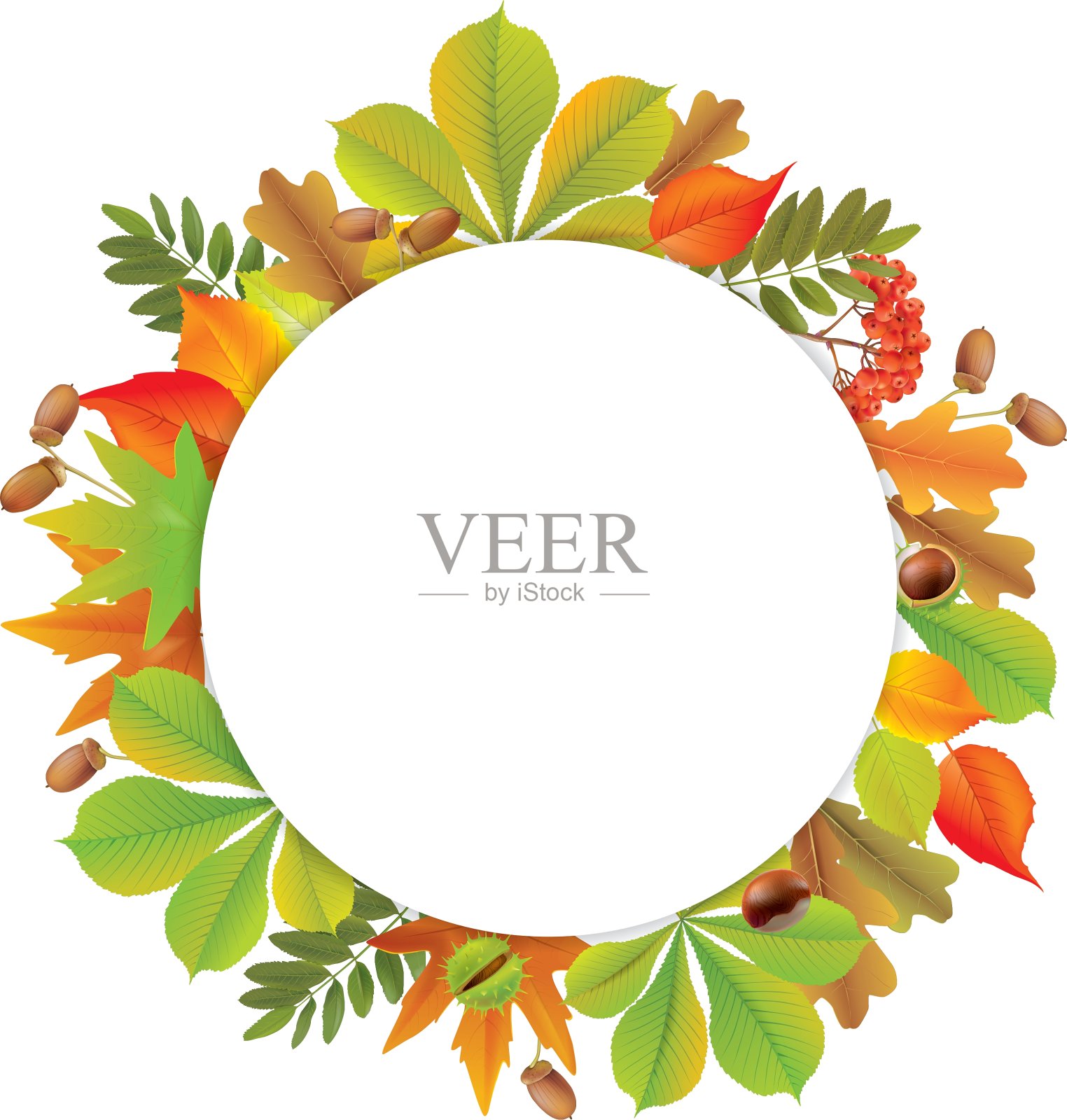 一轮秋天横幅设计元素图片