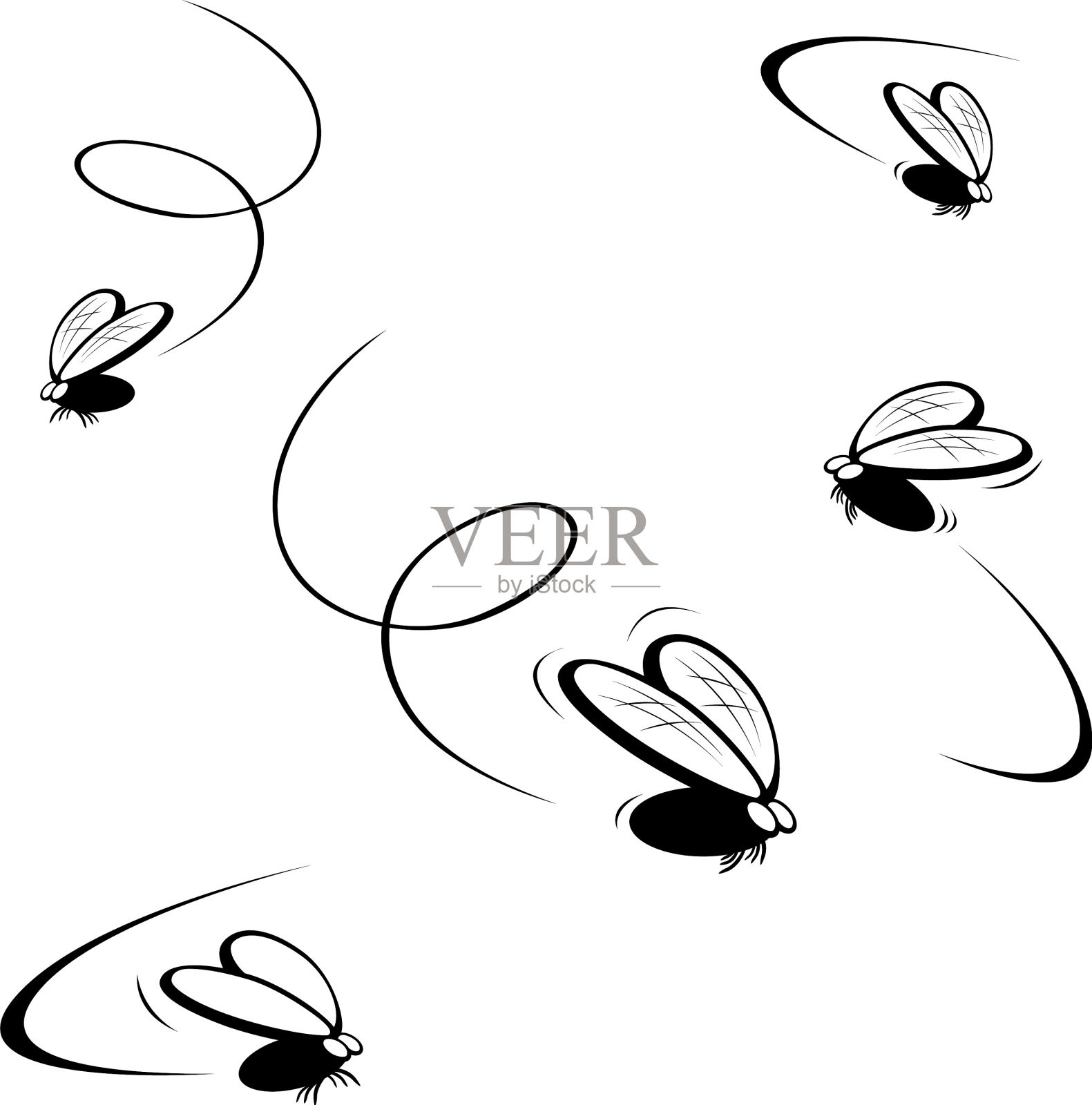 卡通苍蝇设计元素图片