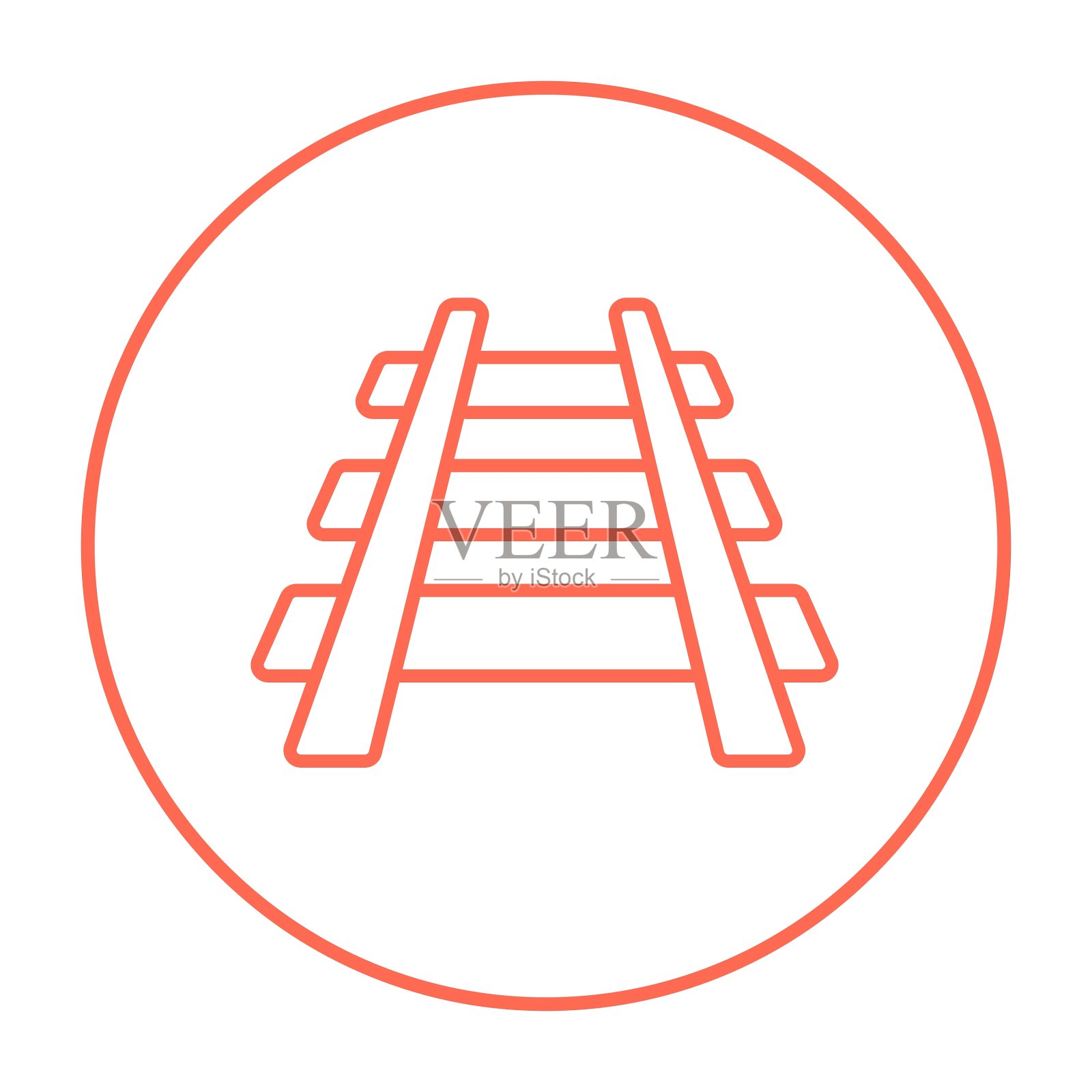 铁路轨道线路图标图标素材