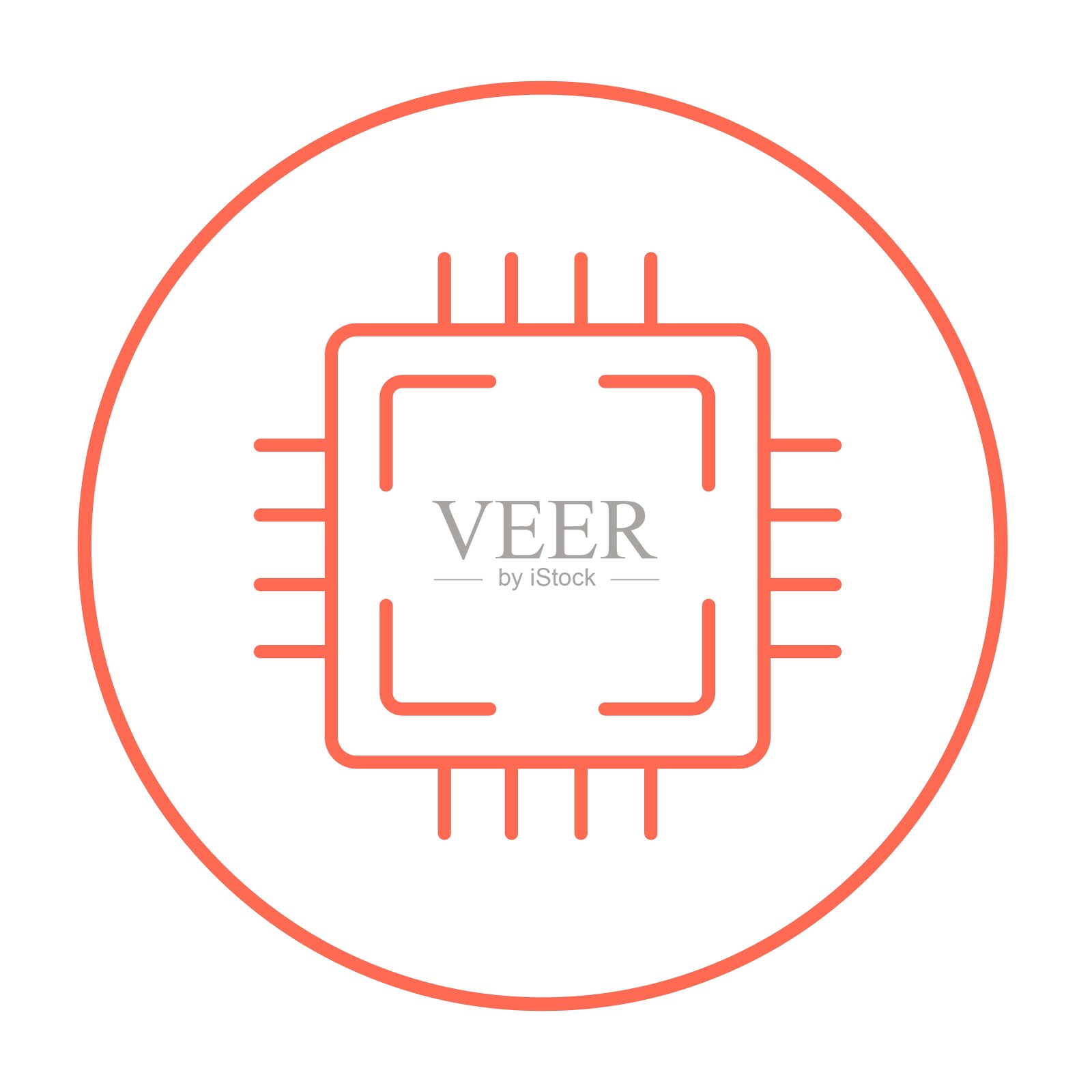 CPU行图标设计元素图片