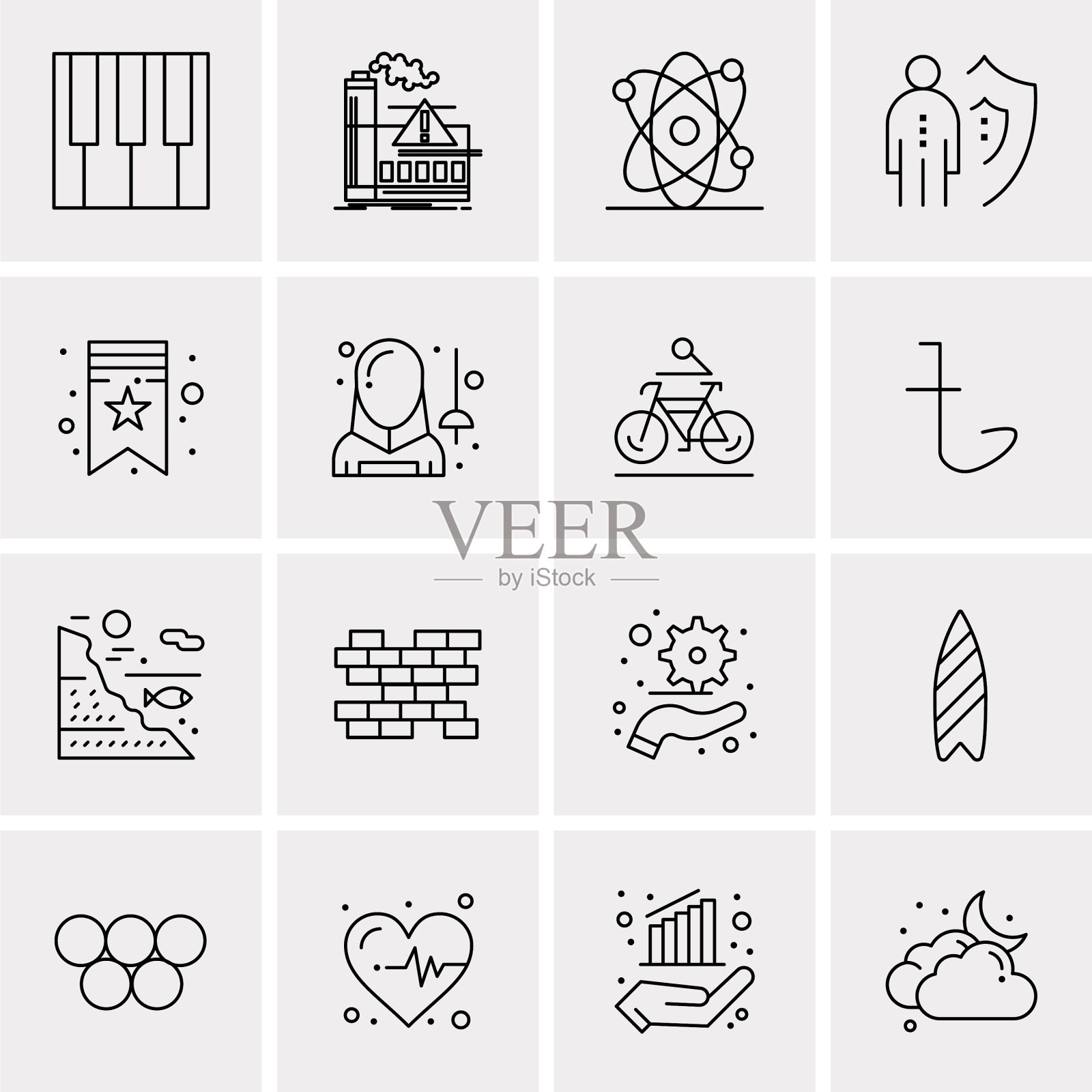 设置16个通用业务图标图标素材