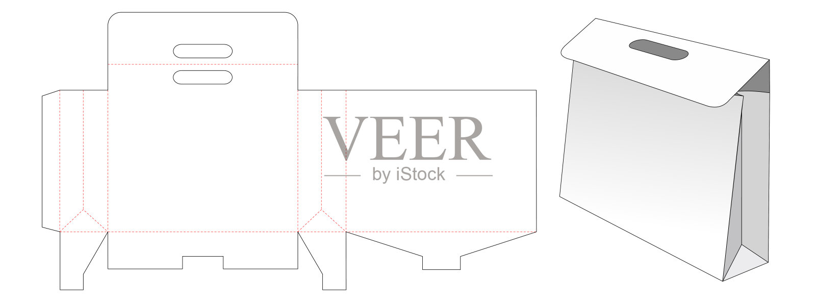 包装模切模板插画图片素材