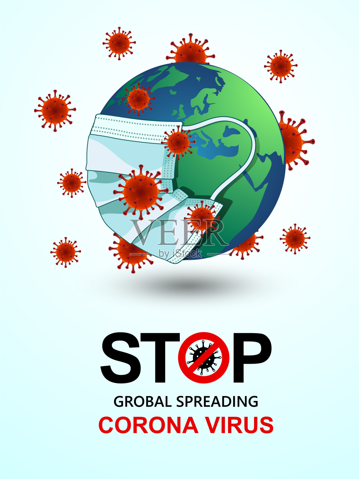 世界各地的病毒插画图片素材