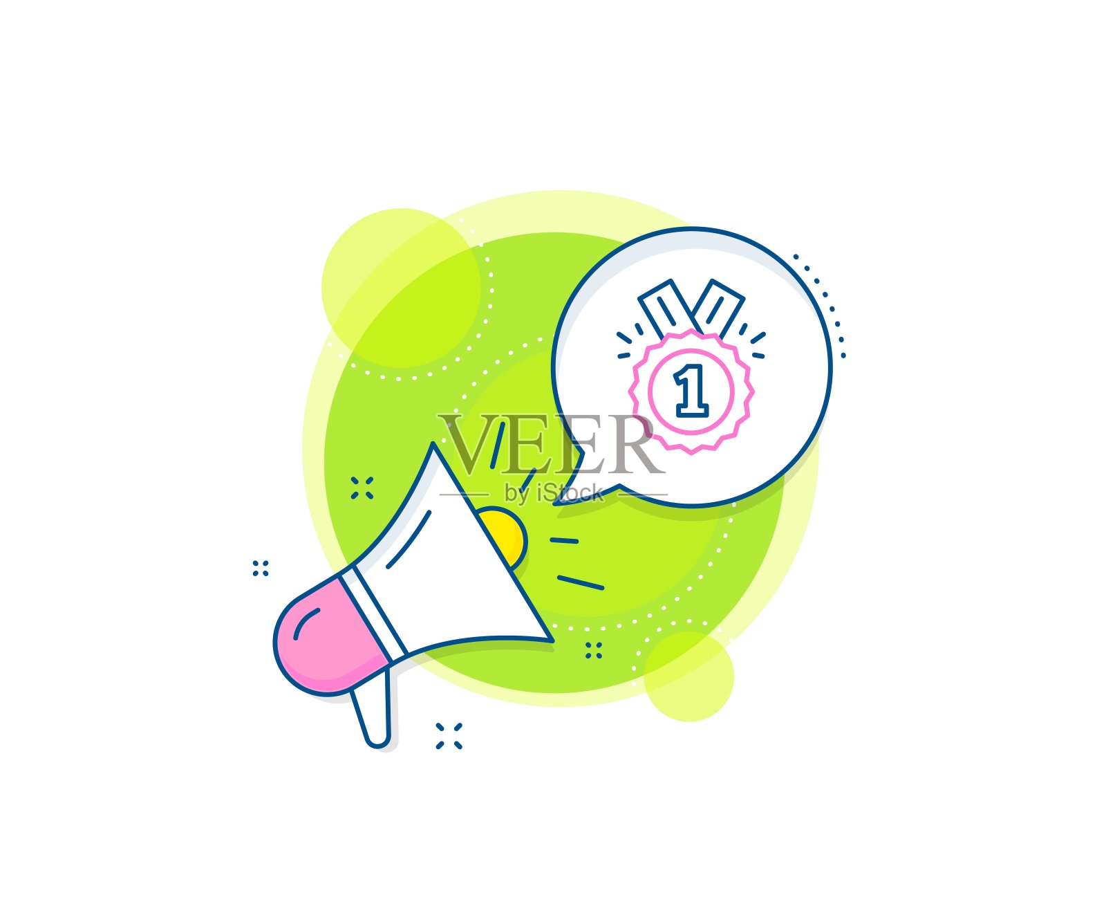 奖励奖章线图标。赢家的成就。向量插画图片素材