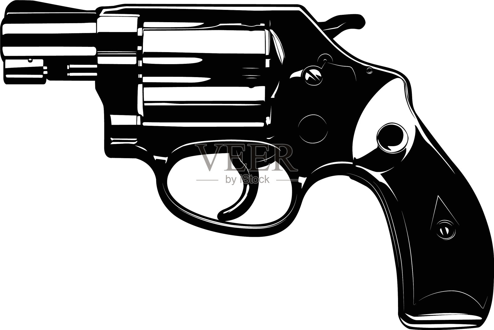 左轮手枪设计元素图片
