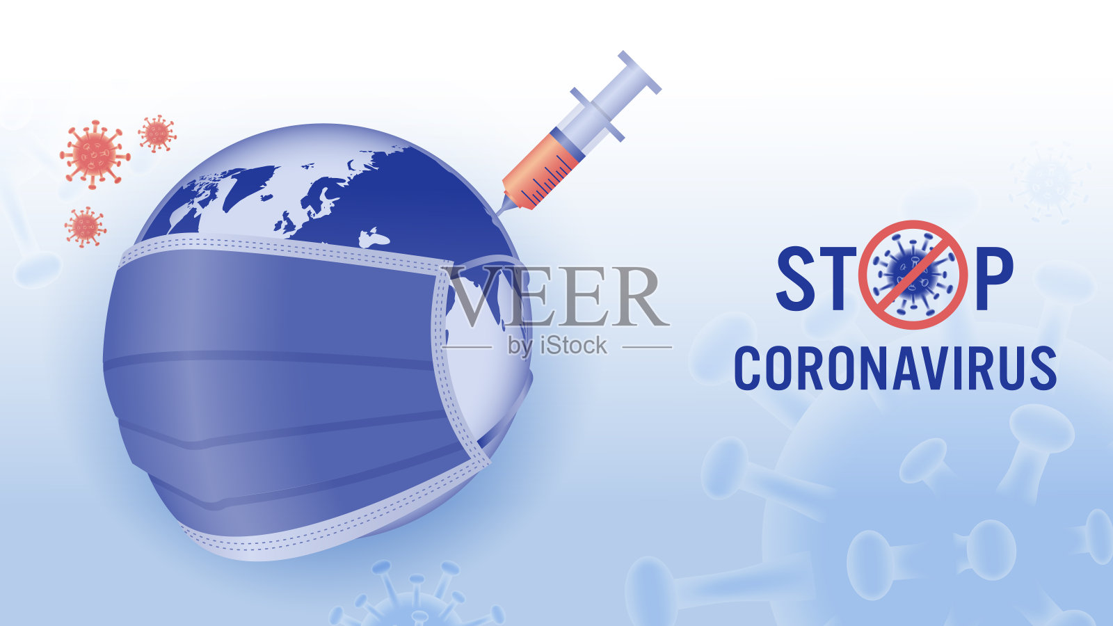 保护冠状病毒的概念。插画图片素材