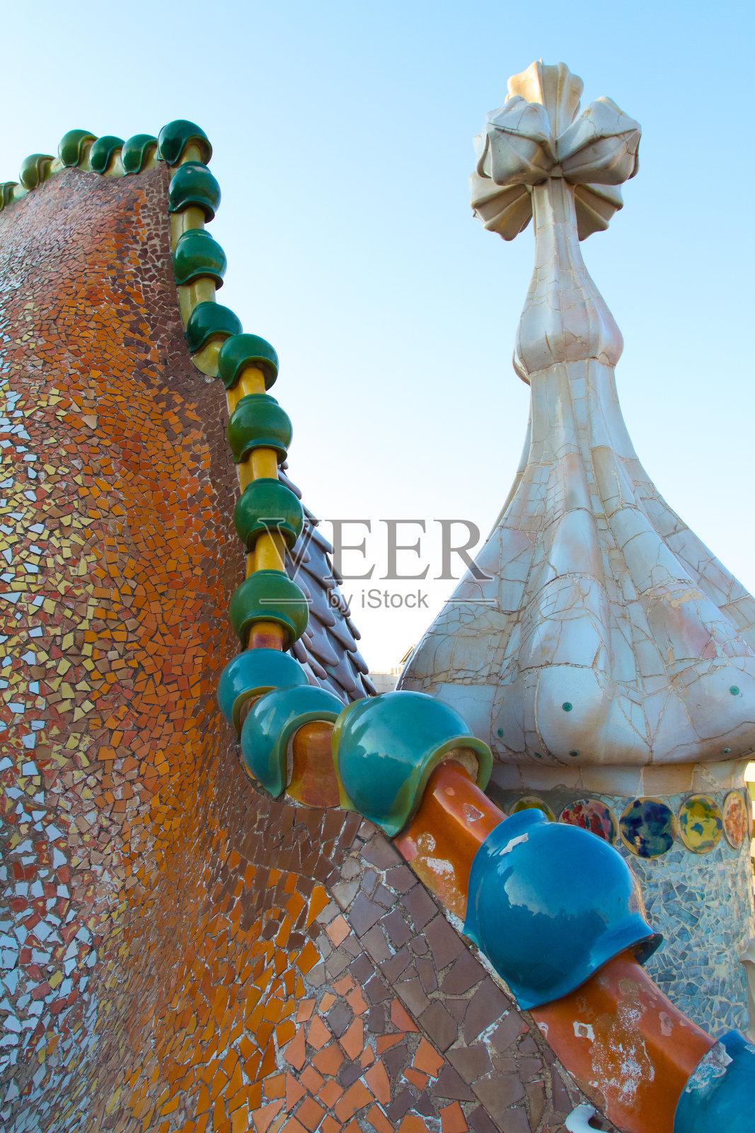 马赛克屋顶瓦卡巴特罗照片摄影图片