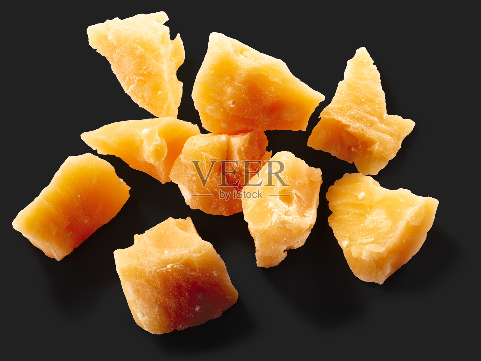 帕尔玛干酪片，路径，顶部照片摄影图片