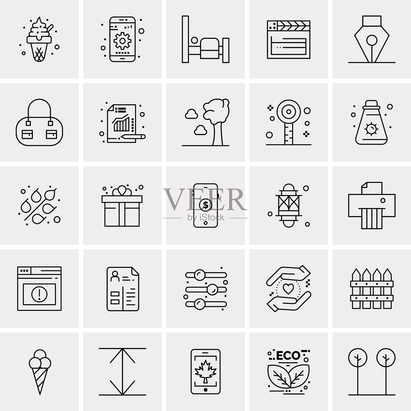 设置25个通用业务图标图标素材