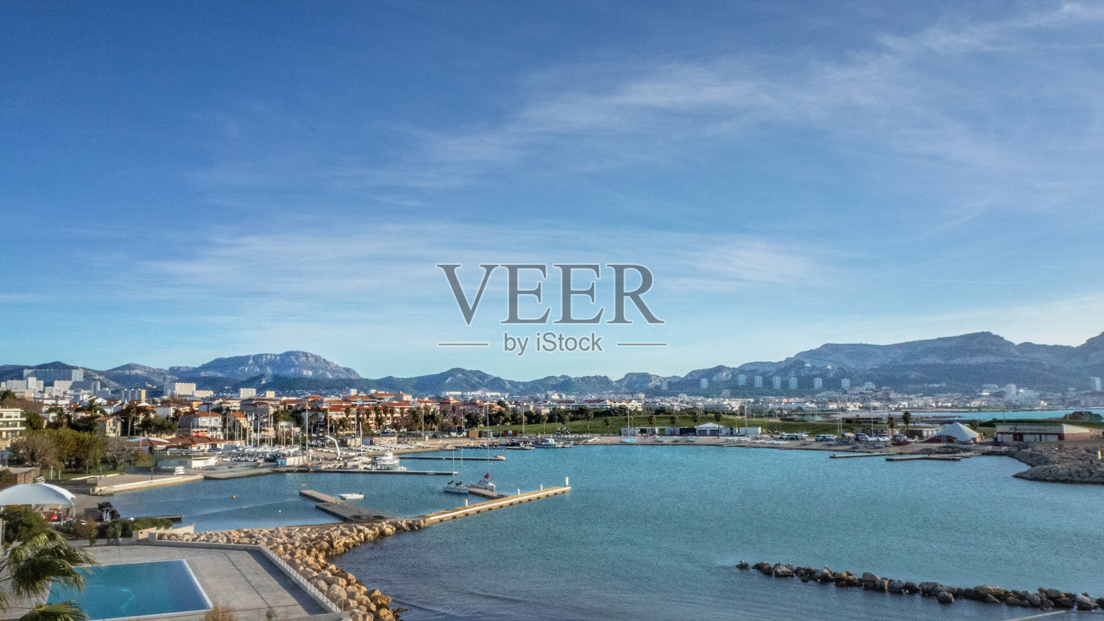 肯尼迪大道，俯瞰法国马赛照片摄影图片