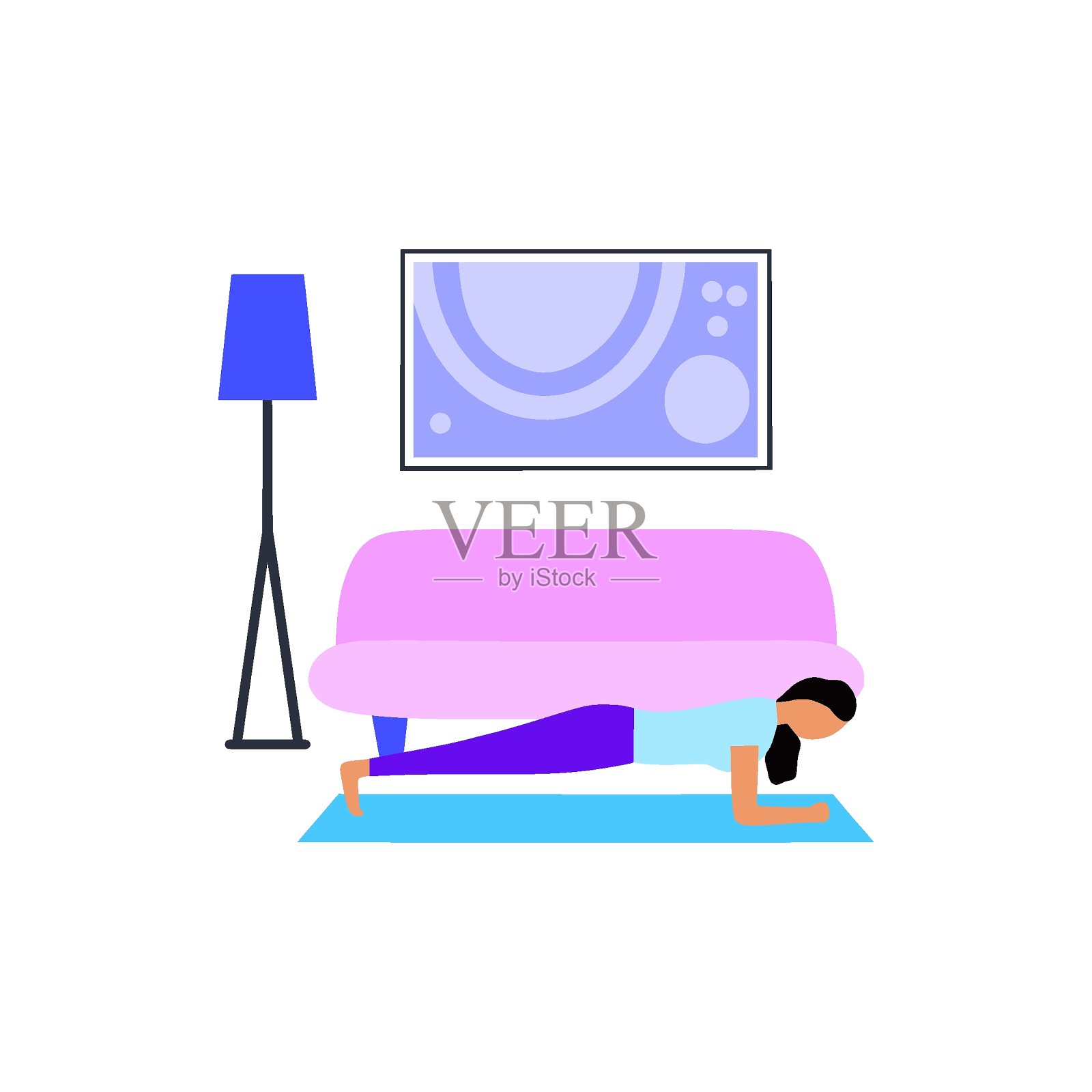 家的人插画图片素材