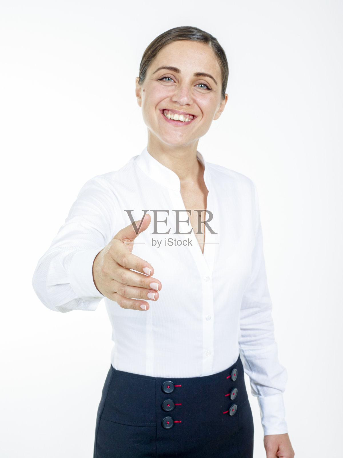 商业女性握手照片摄影图片