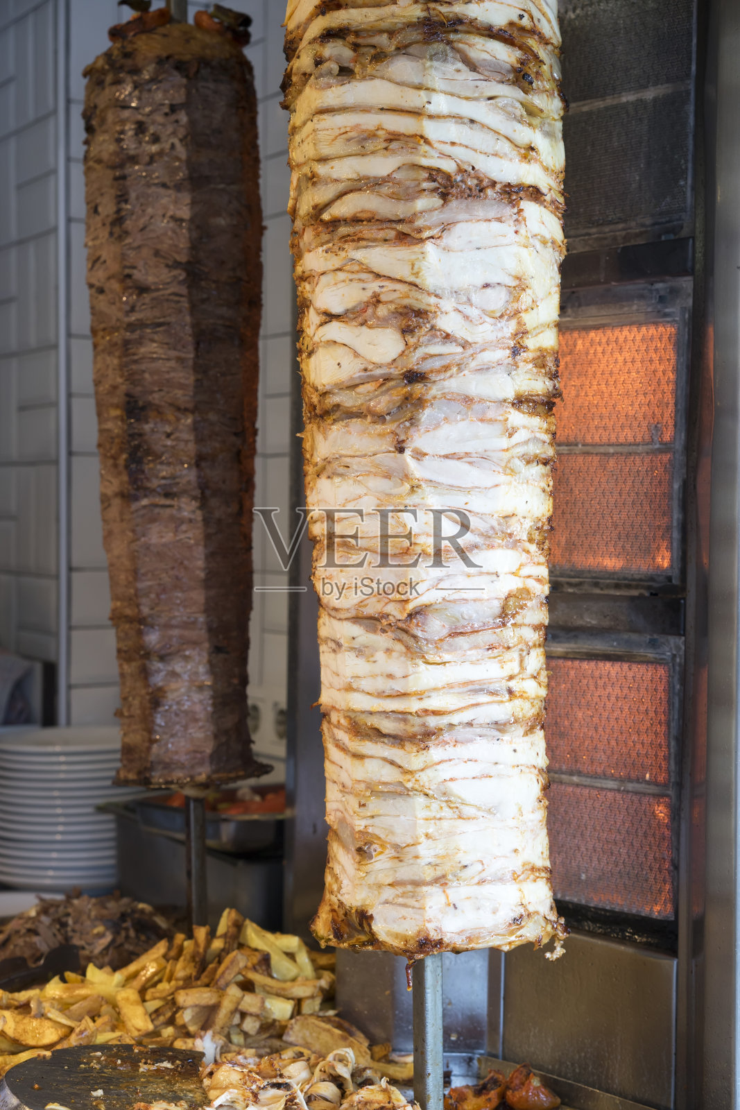 土耳其伊斯坦布尔的鸡肉烤肉串照片摄影图片