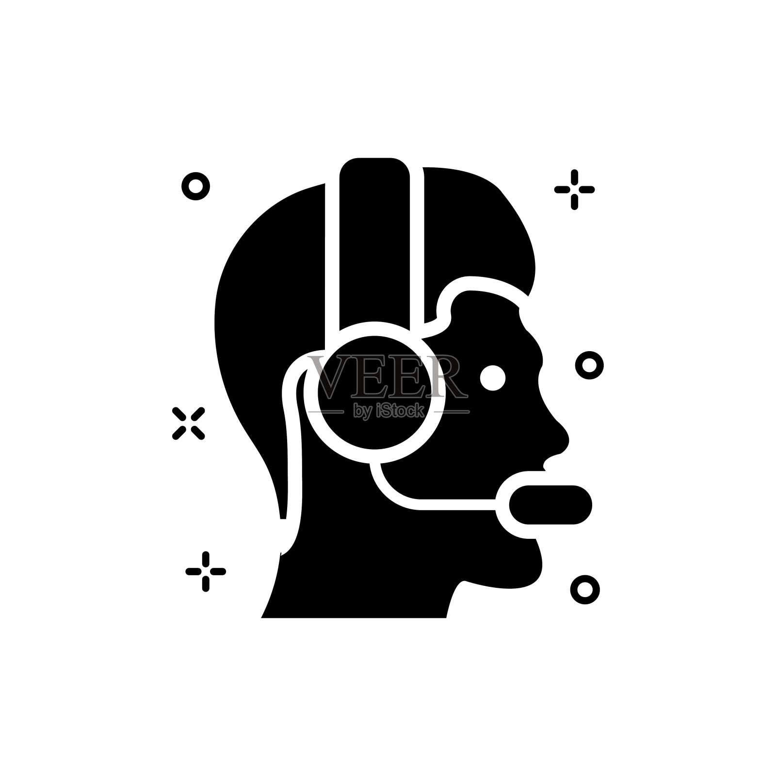 客户支持图标。插画图片素材