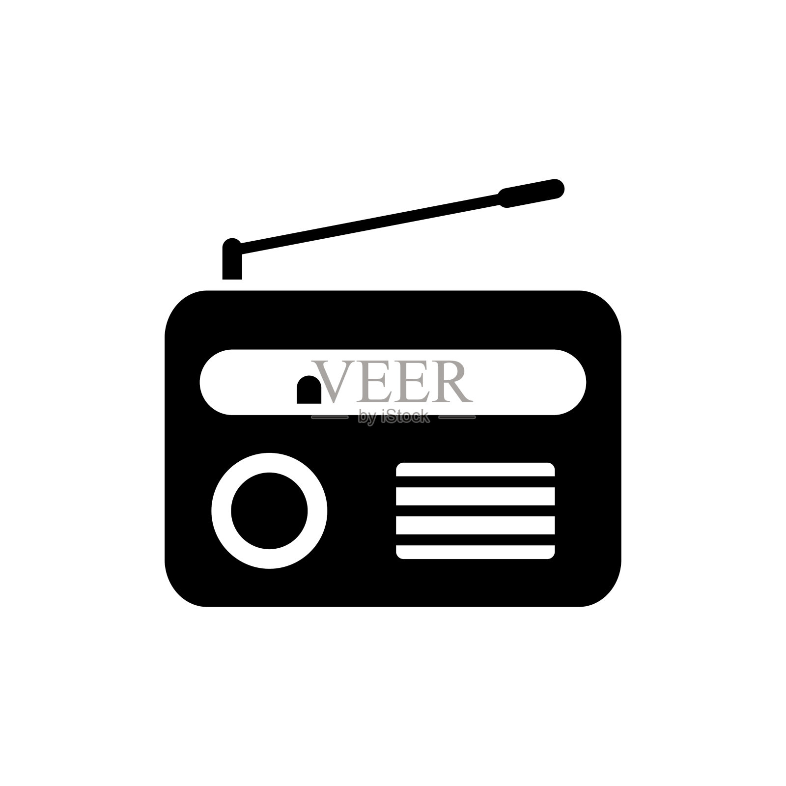 无线电图标平面矢量模板设计流行图标素材