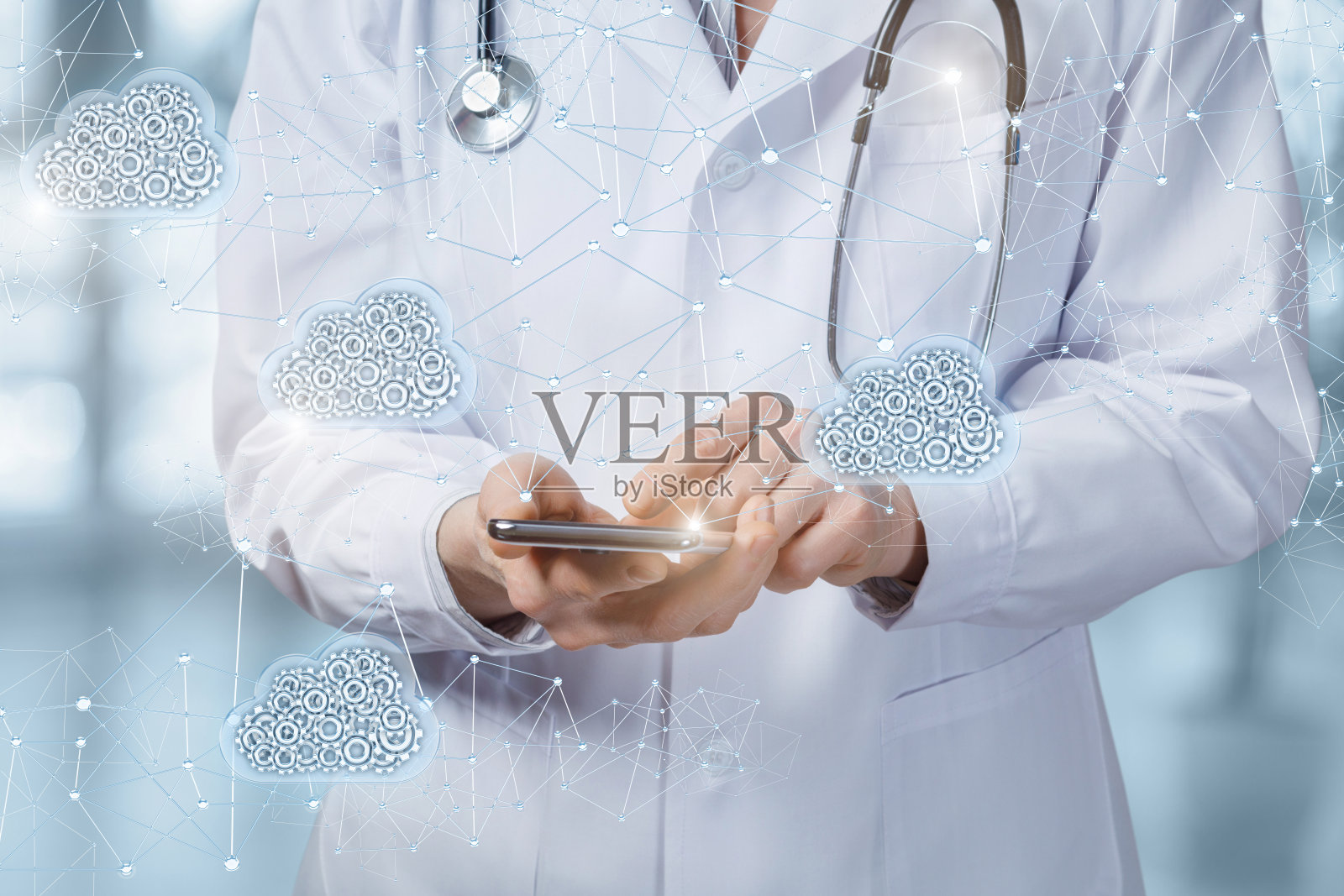 医学云数据存储。照片摄影图片