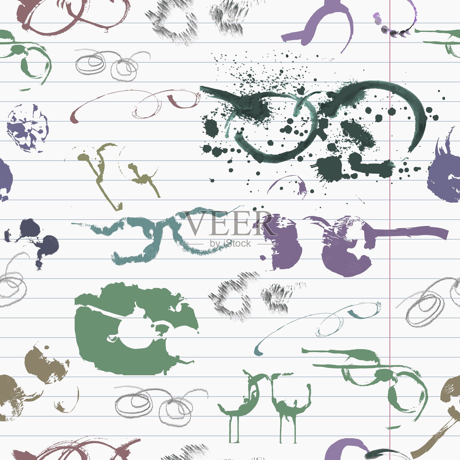 眼镜模式插画图片素材