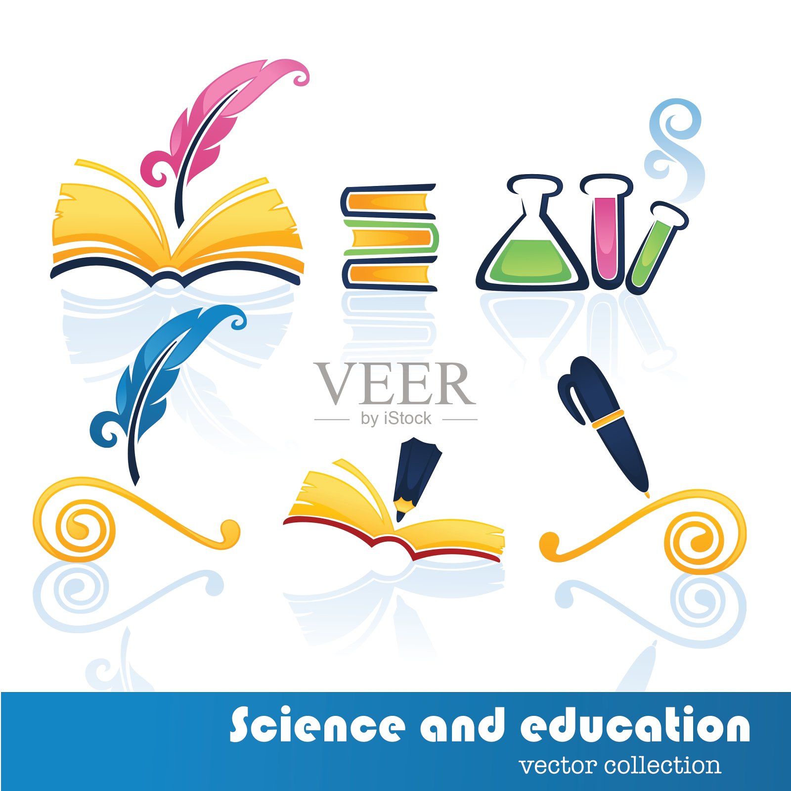 教育和科学符号插画图片素材