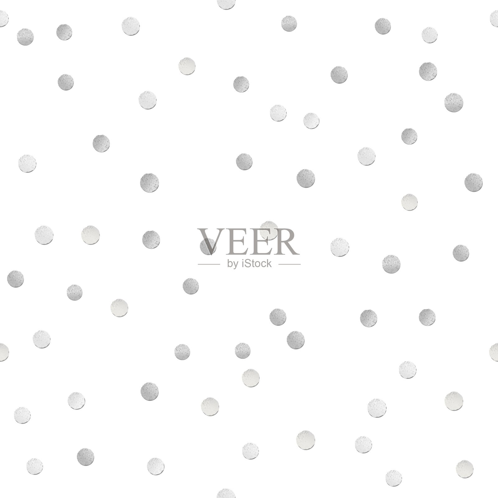 无缝闪亮银光圆点图案插画图片素材