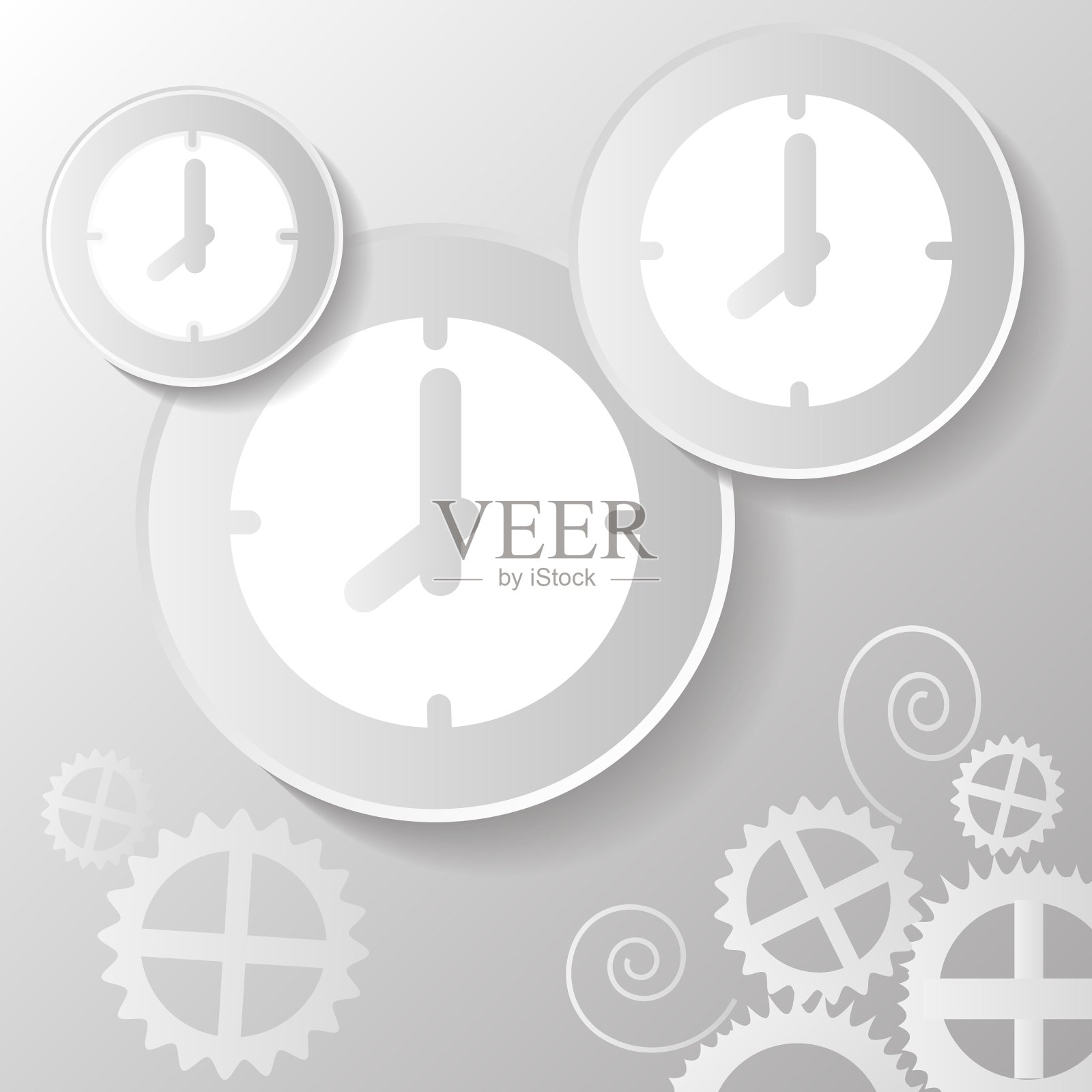 论文文摘时钟插画图片素材