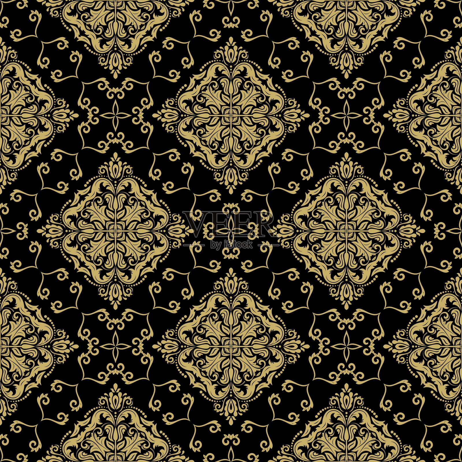 无缝的东方背景插画图片素材