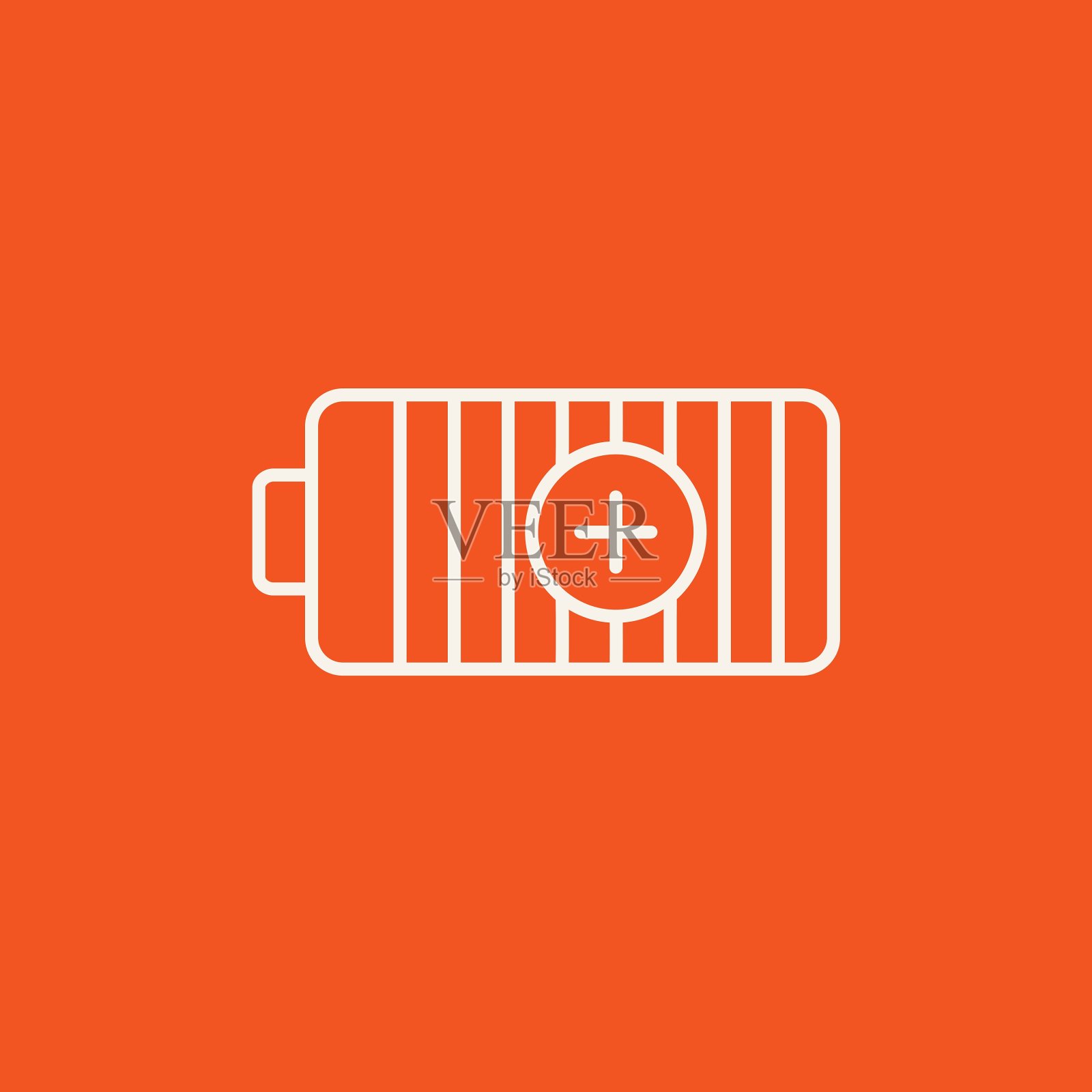 充满电的电池线图标图标素材