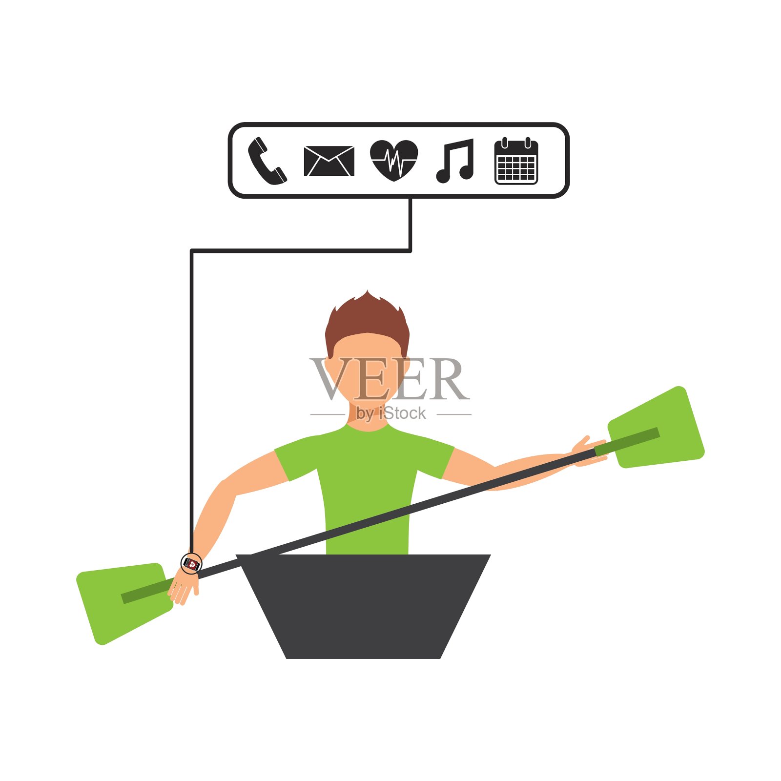 smartwatch服务设计元素图片