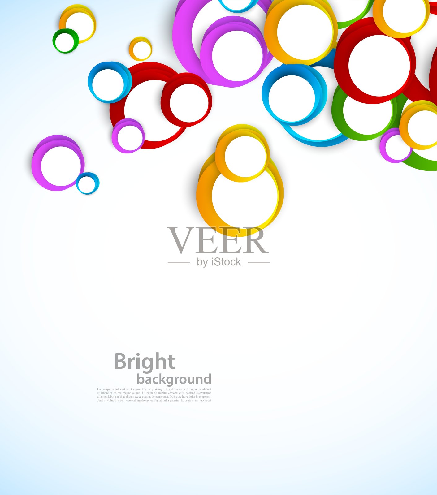 彩色圆圈背景插画图片素材