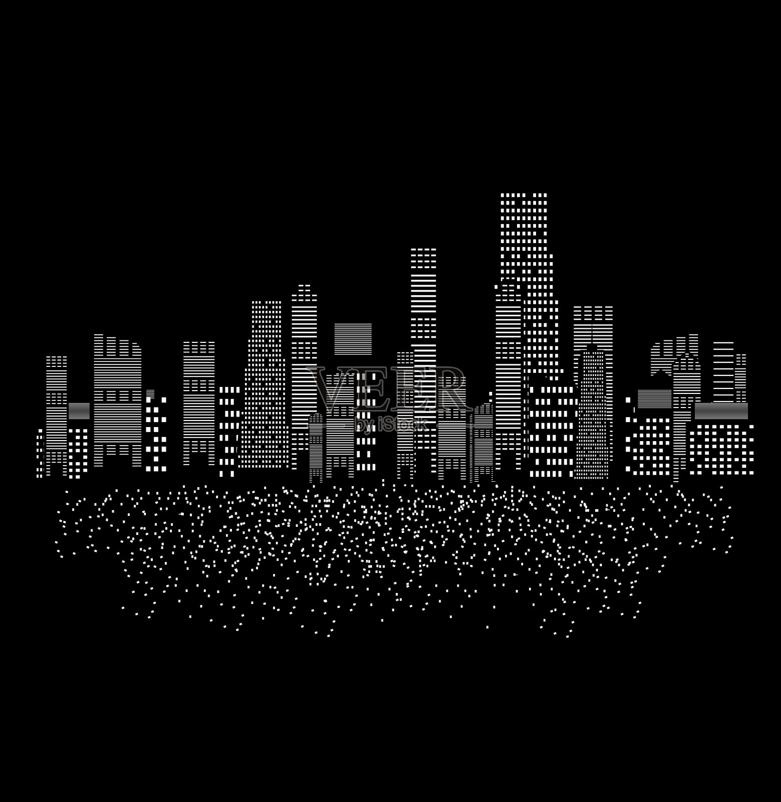 城市的轮廓插画图片素材