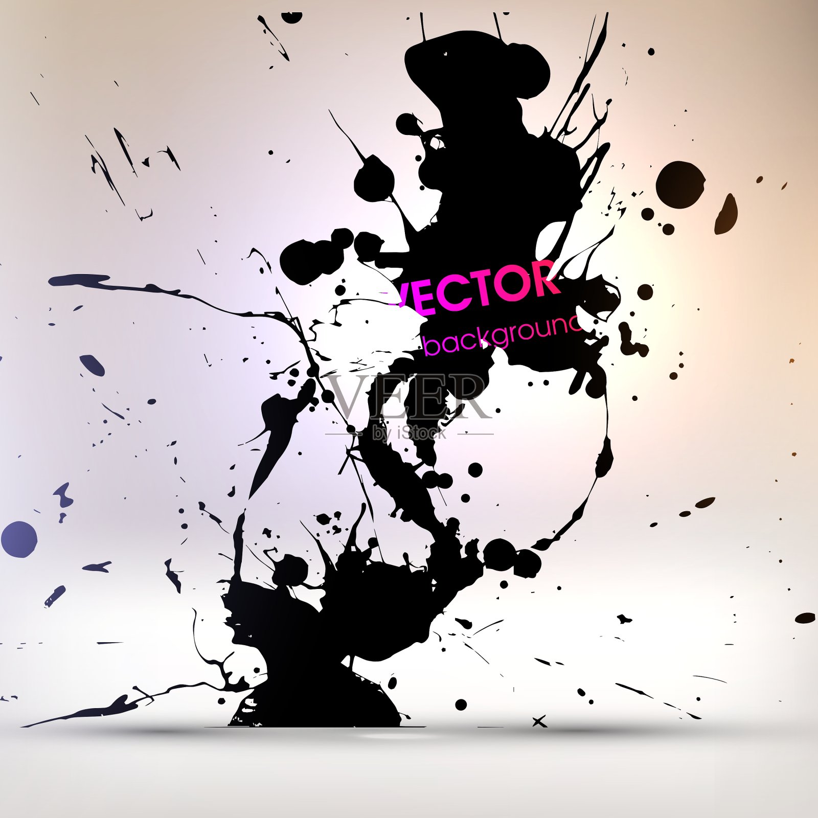 油漆飞溅的背景插画图片素材