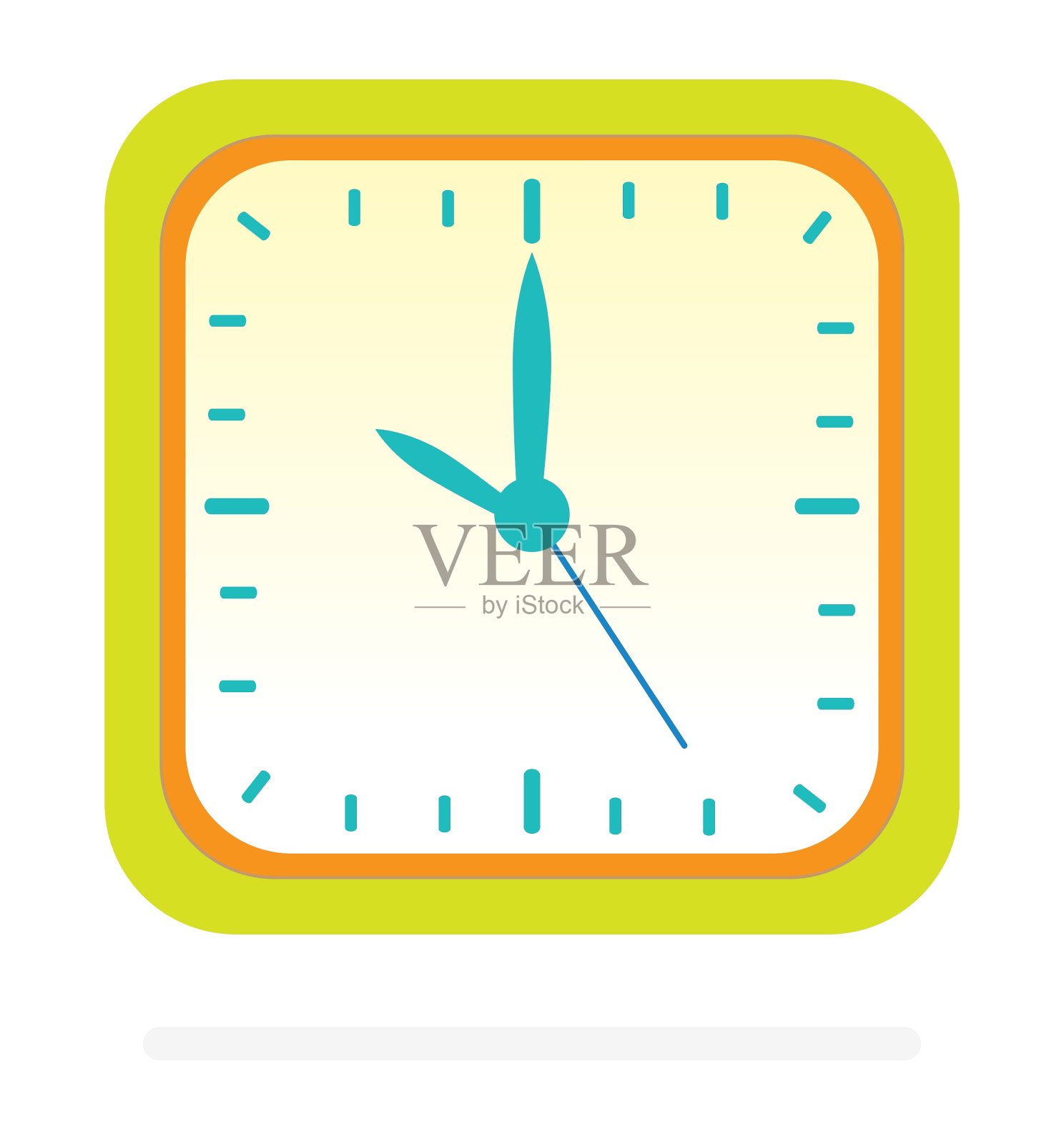 白色背景下的时钟特写镜头设计元素图片