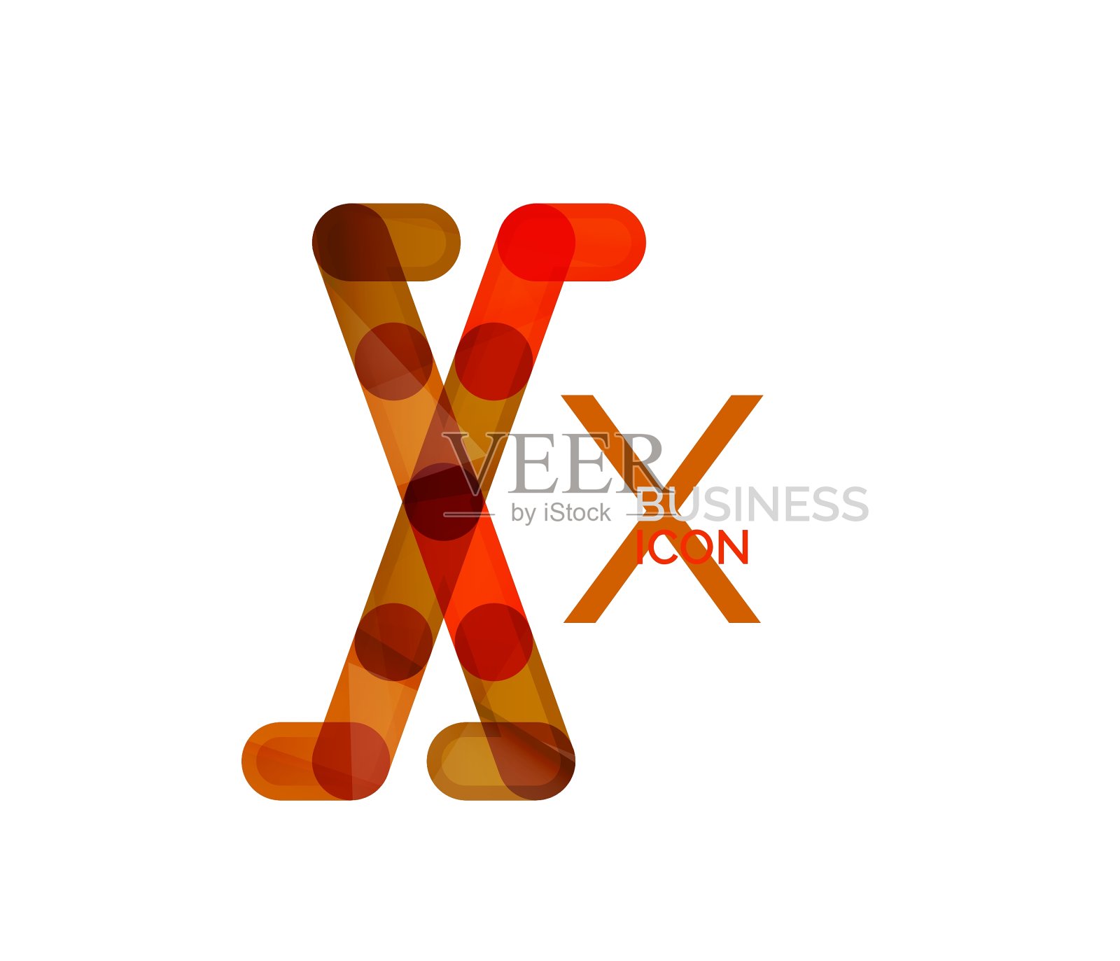 最小的X字体或字母标志设计设计元素图片