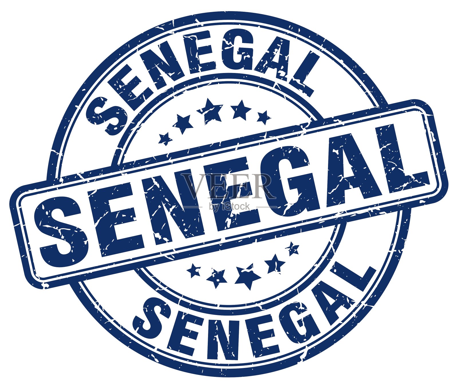 塞内加尔的邮票插画图片素材