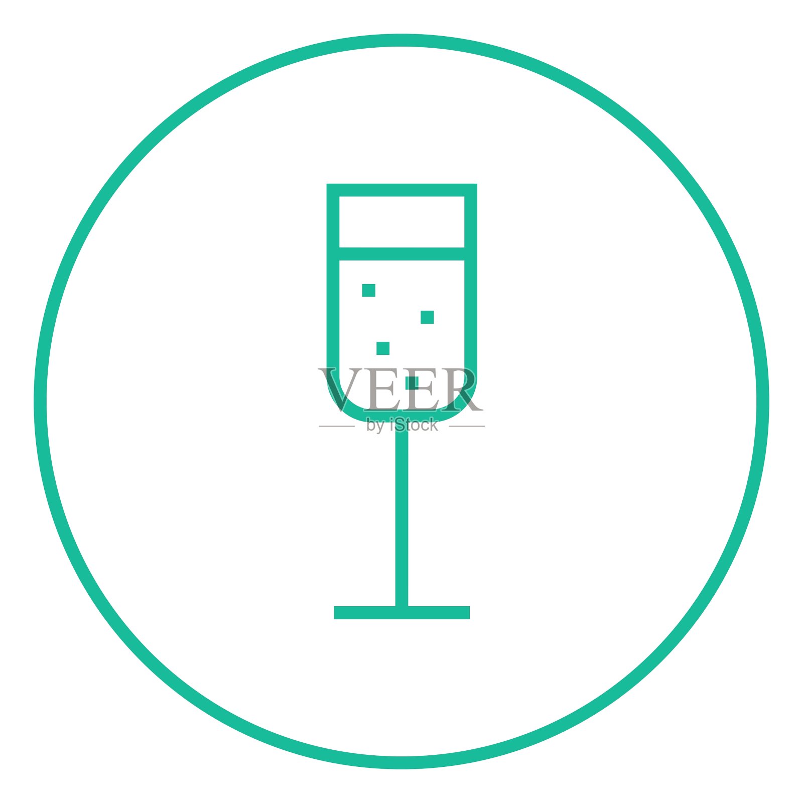 香槟杯的图标设计元素图片