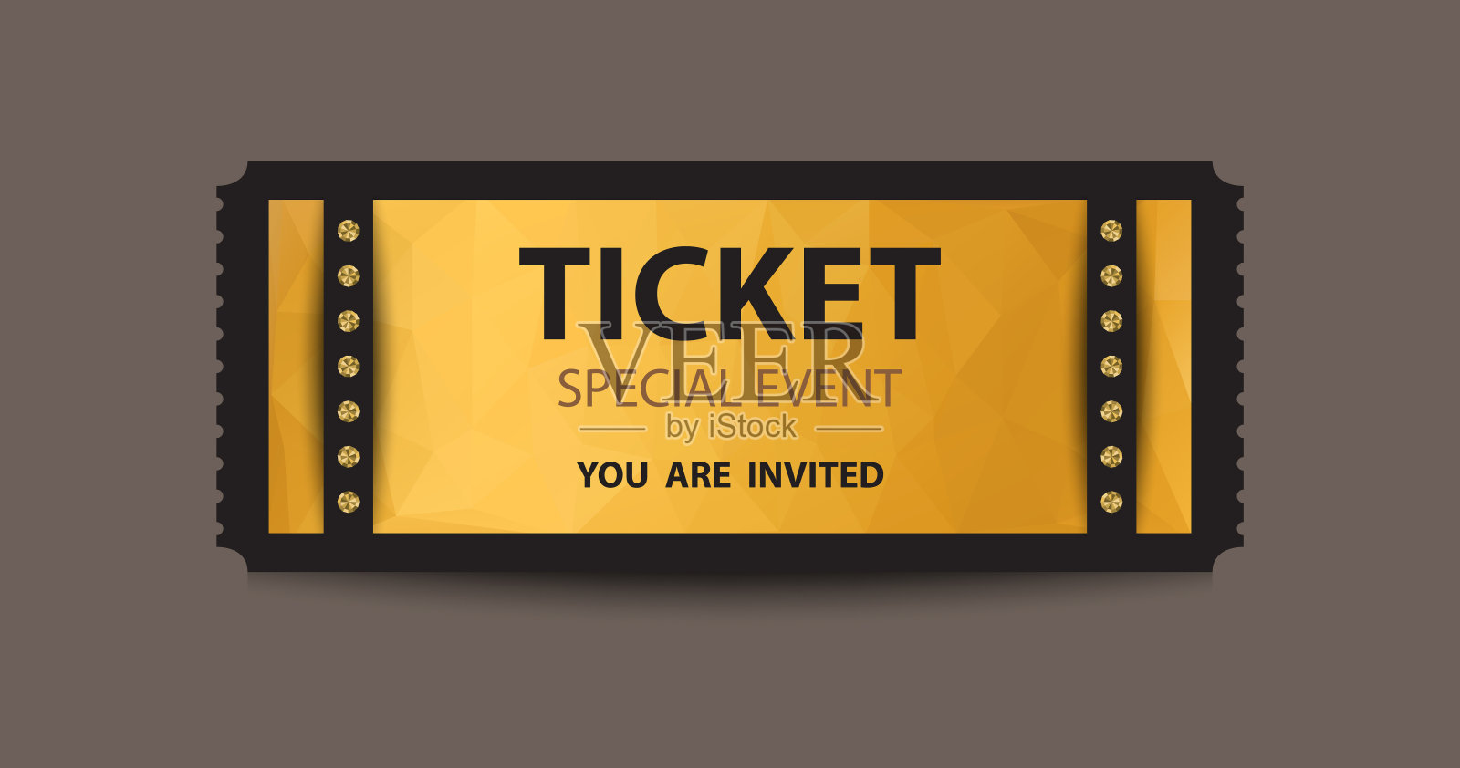 黄色的存根的机票插画图片素材