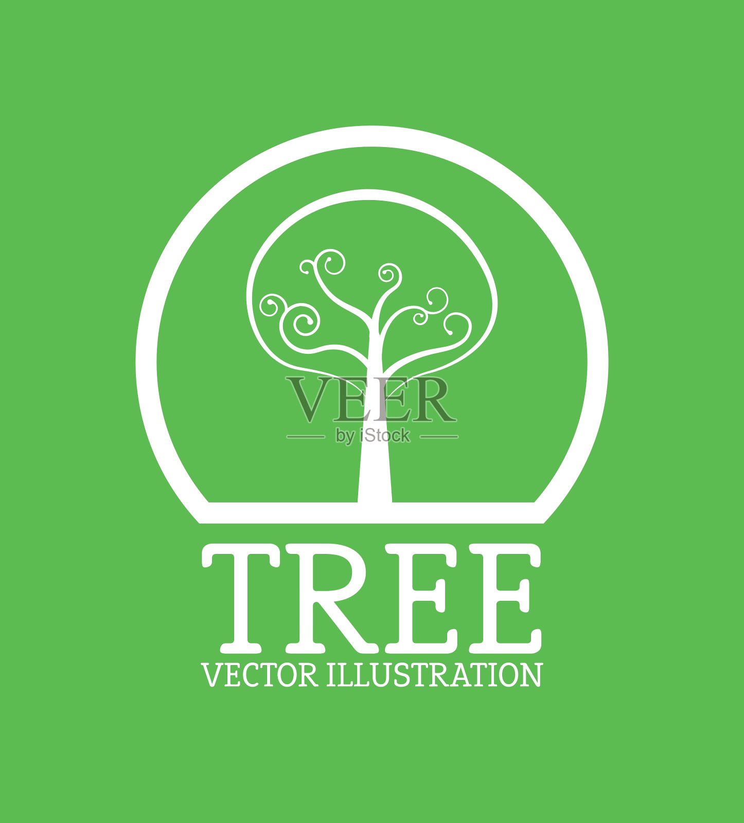 树布局设计插画图片素材