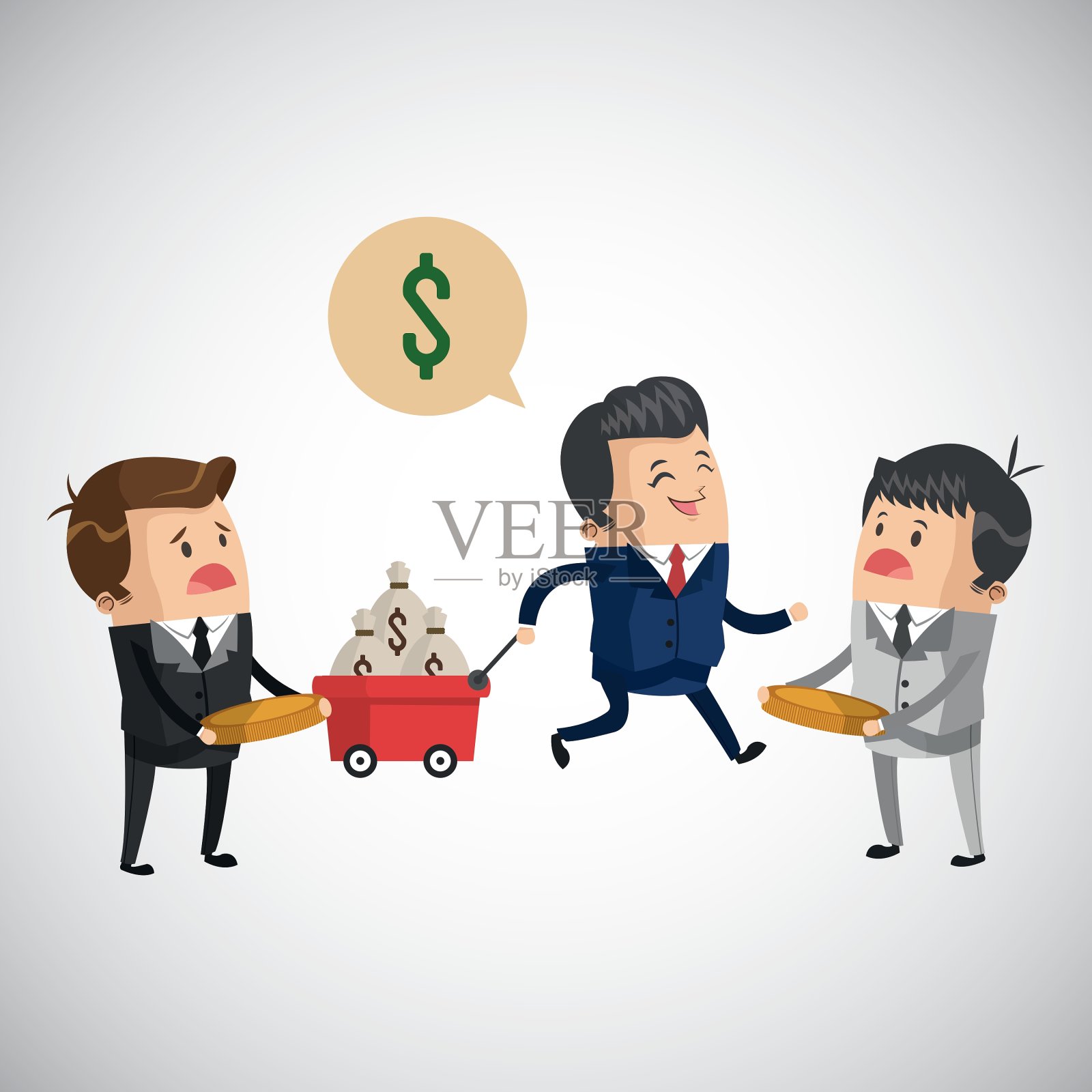 商人平面设计插画图片素材