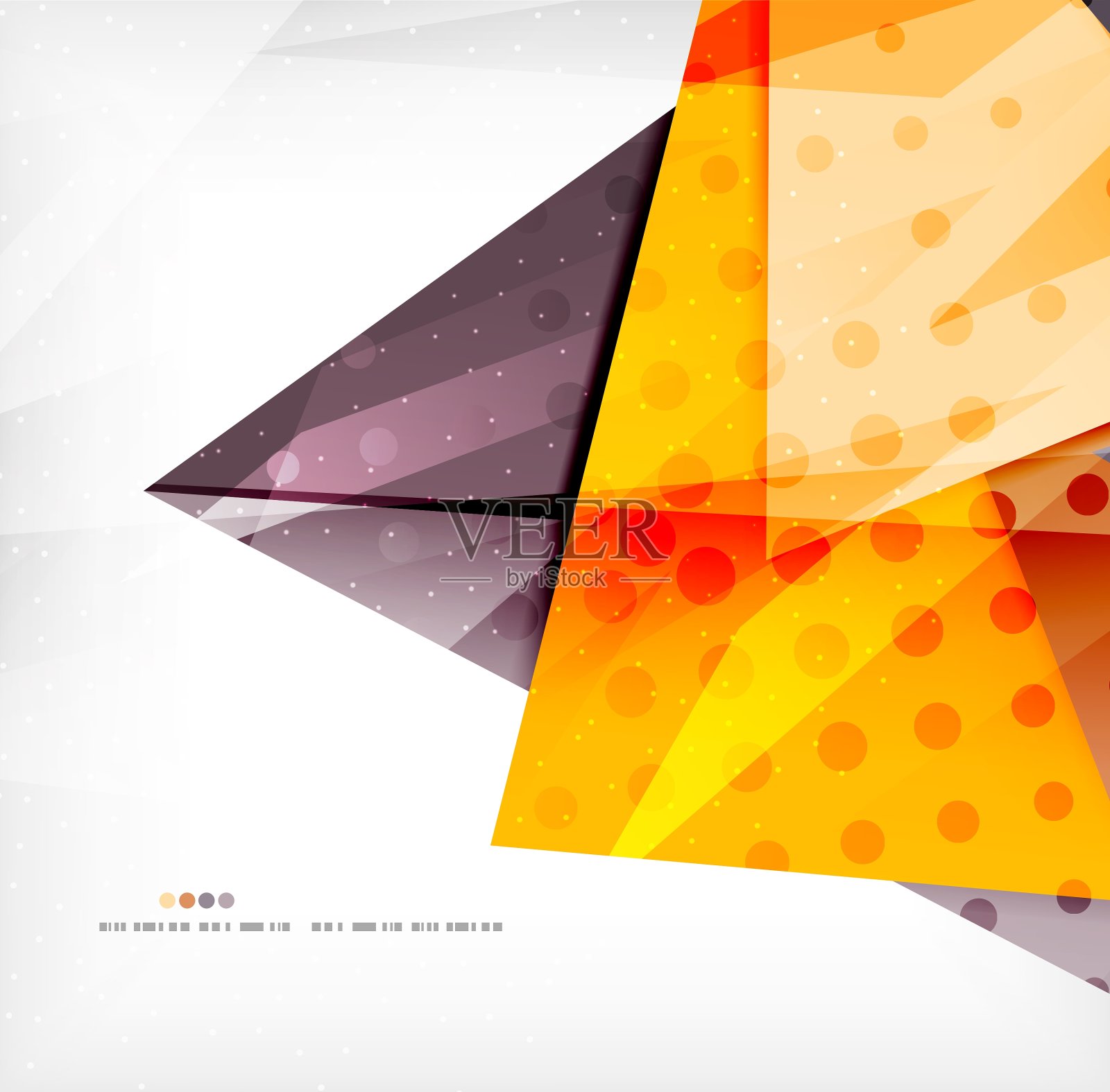 现代3d光滑重叠三角形插画图片素材