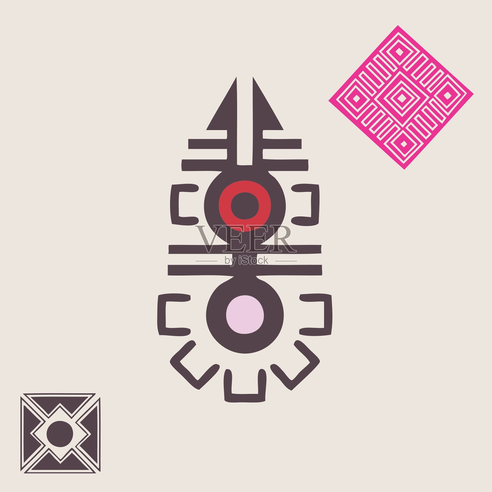 非洲装饰性的符号插画图片素材