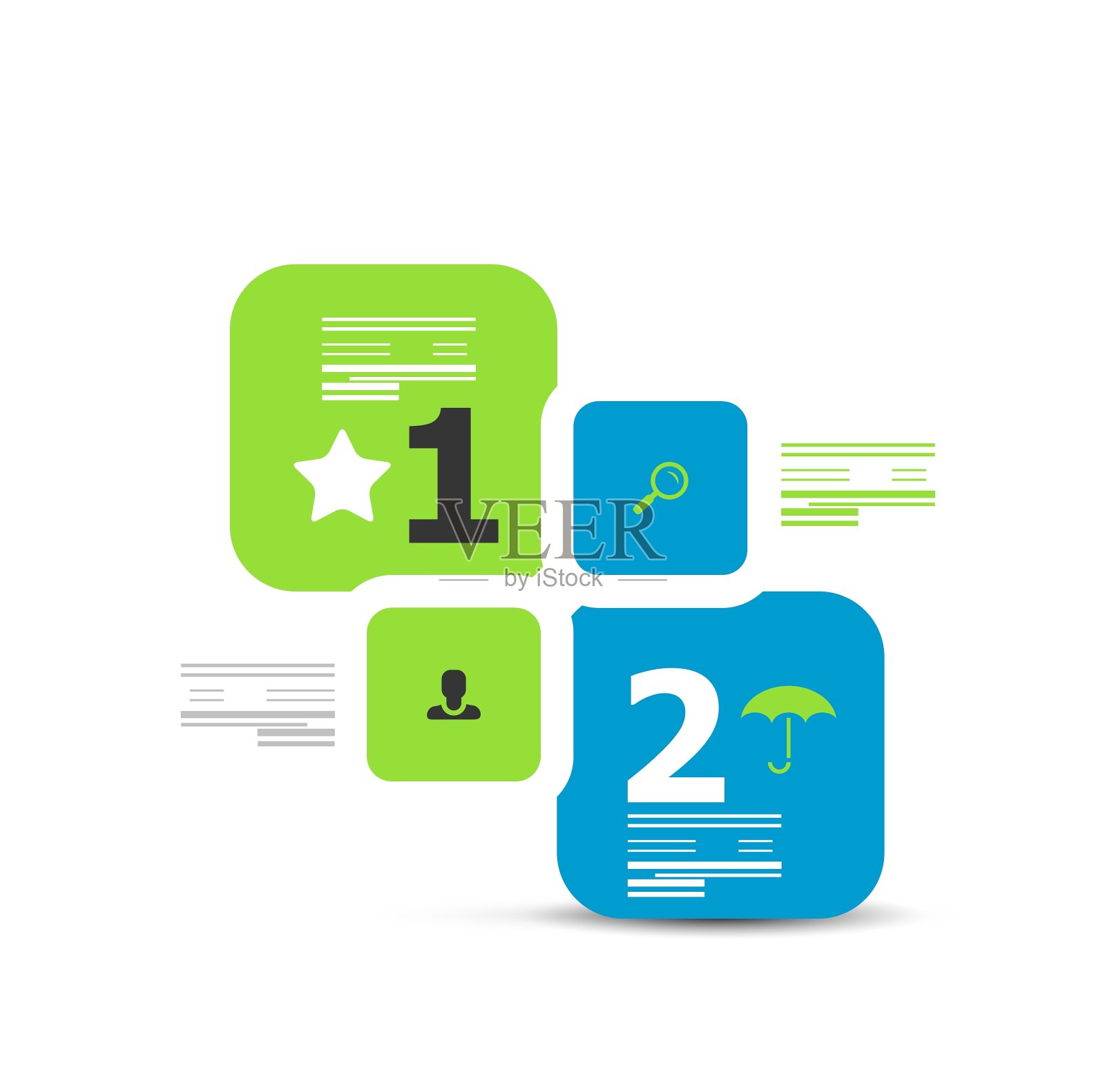 现代信息图形几何编号横幅图标素材