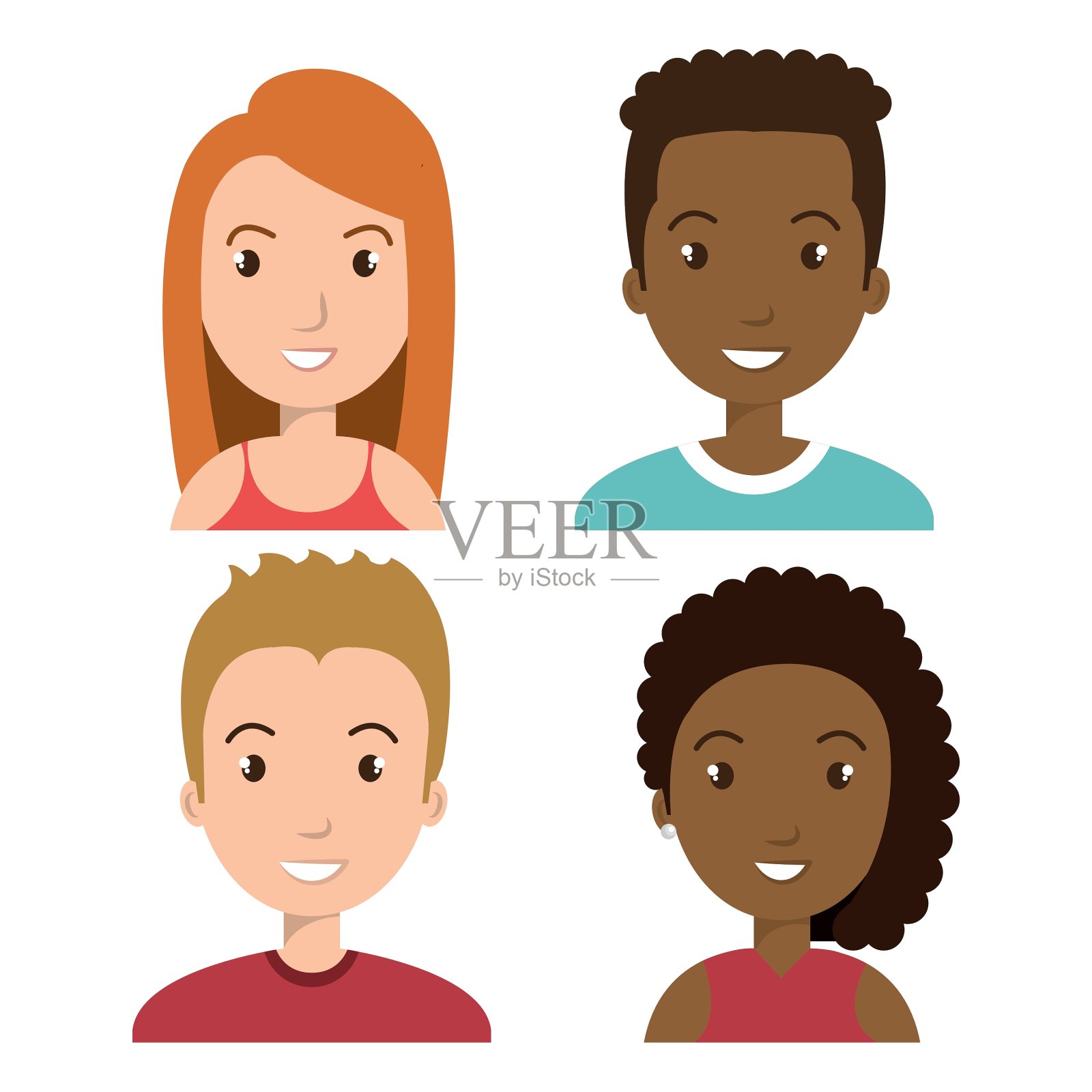 头像的人设计插画图片素材