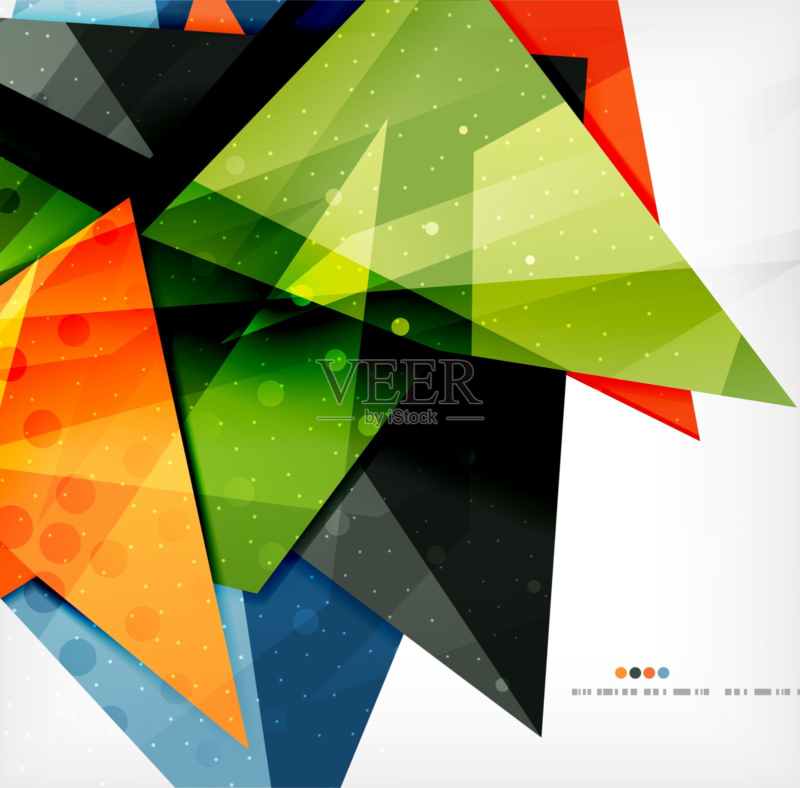 现代3d光滑重叠三角形插画图片素材