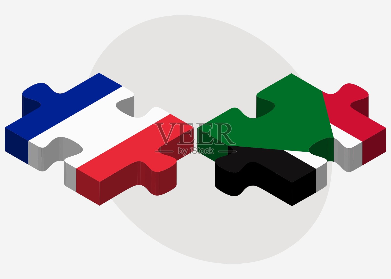 法国和苏丹国旗插画图片素材