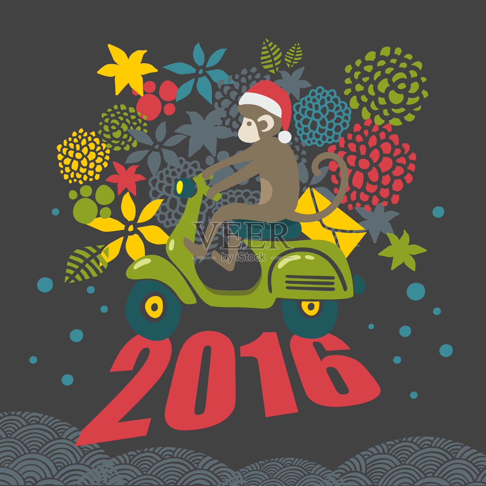 创意可爱的猴子上设计模板素材