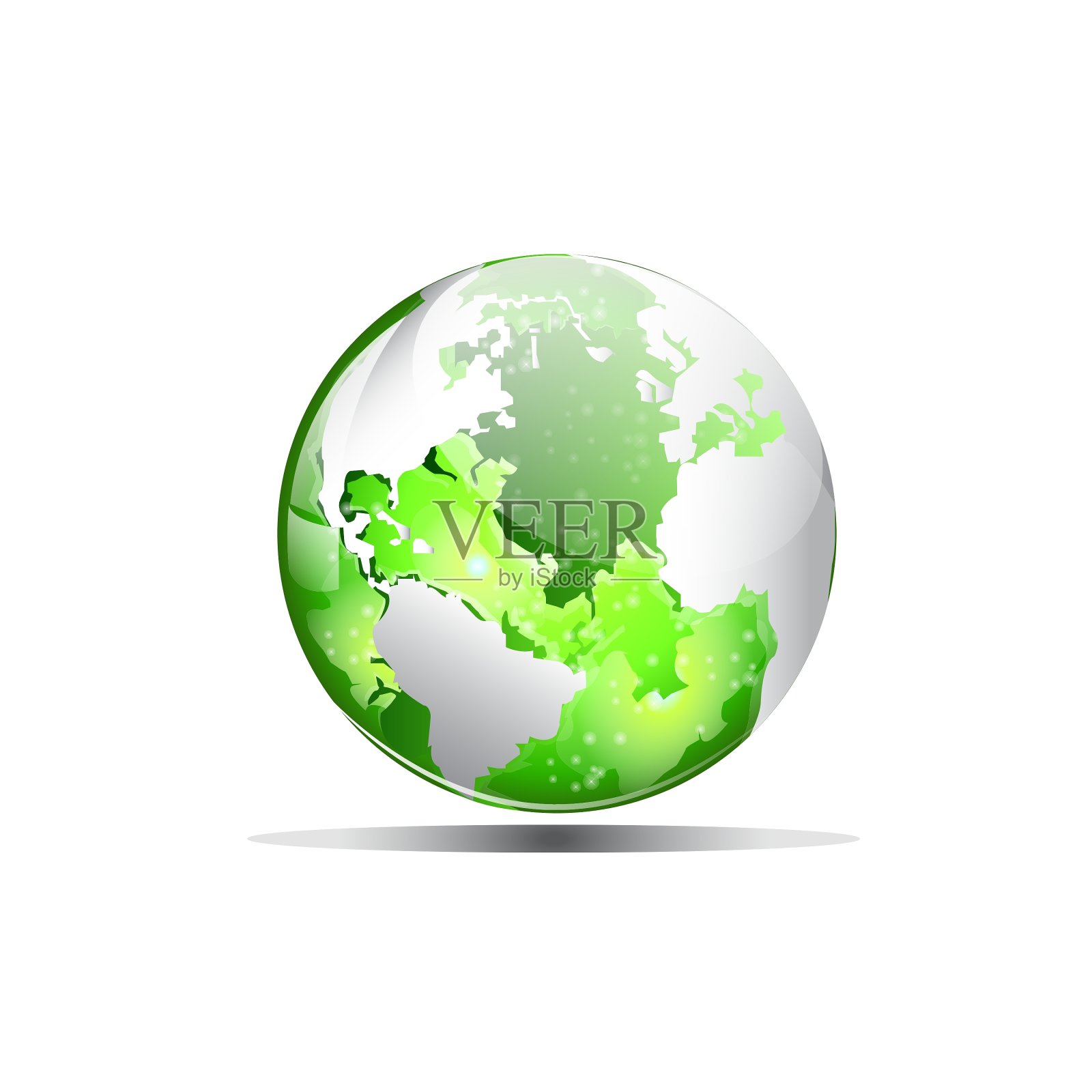 地球上的绿色设计元素图片