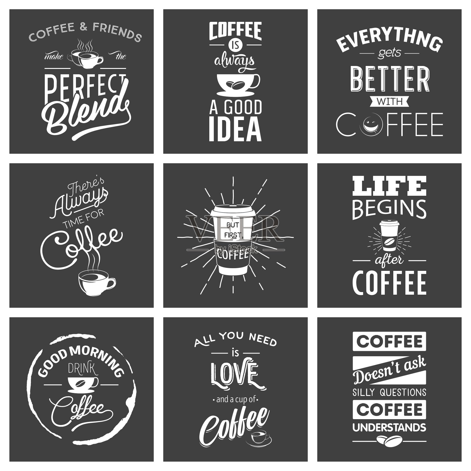 一套葡萄酒印刷报价插画图片素材