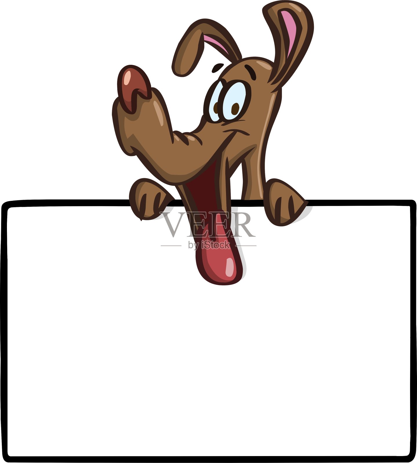 狗与标志插画图片素材