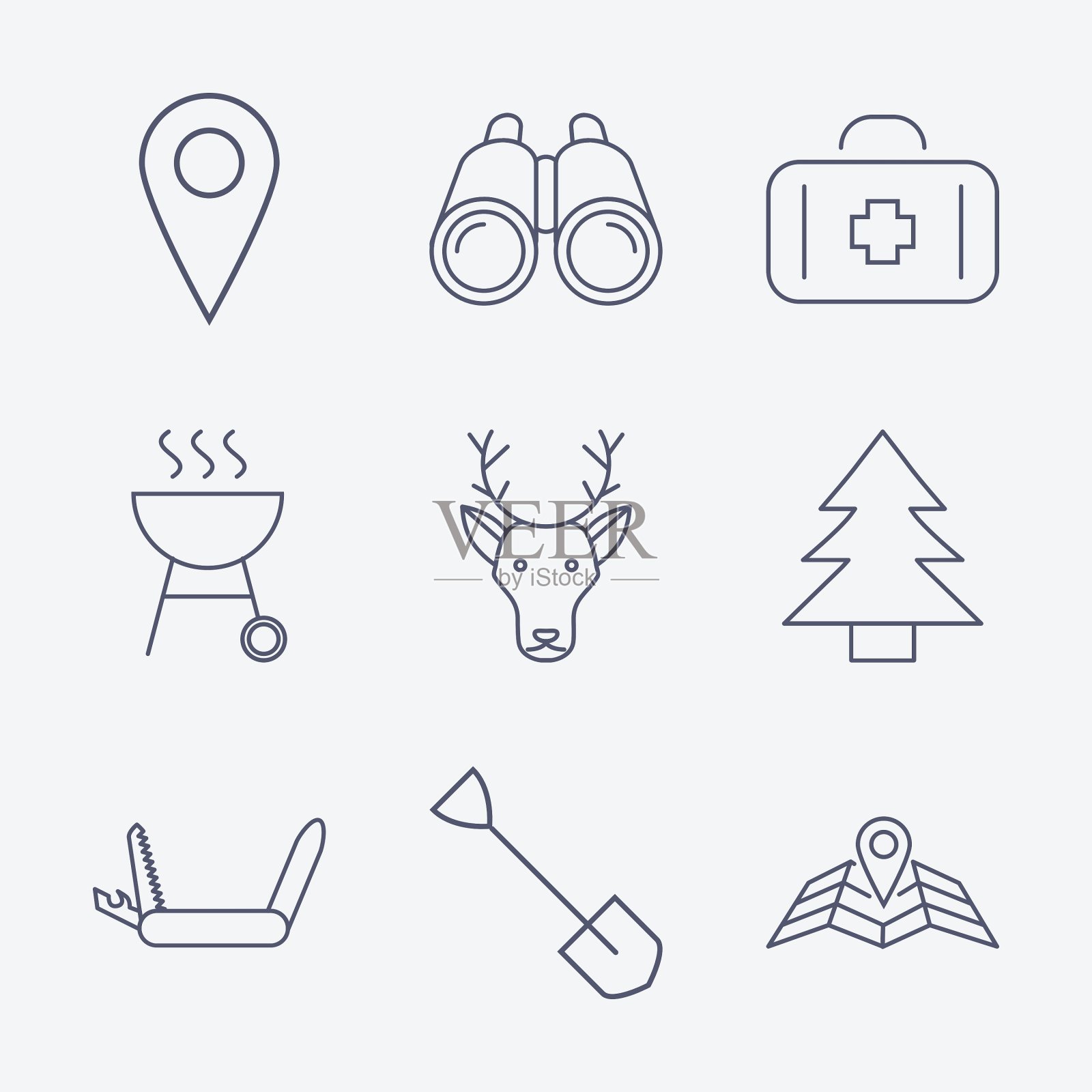 露营图标图标素材