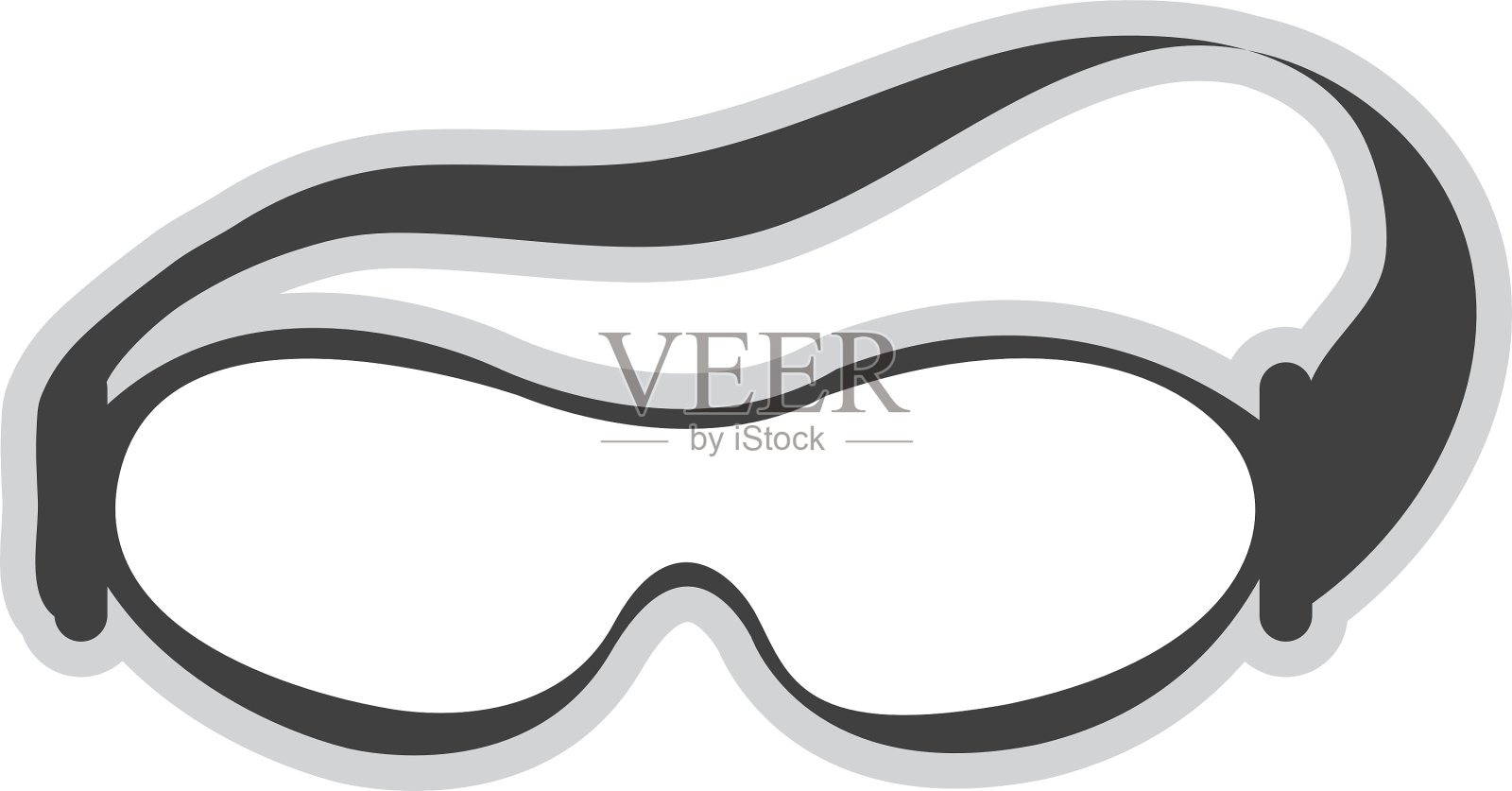 滑雪护目镜图标插画图片素材