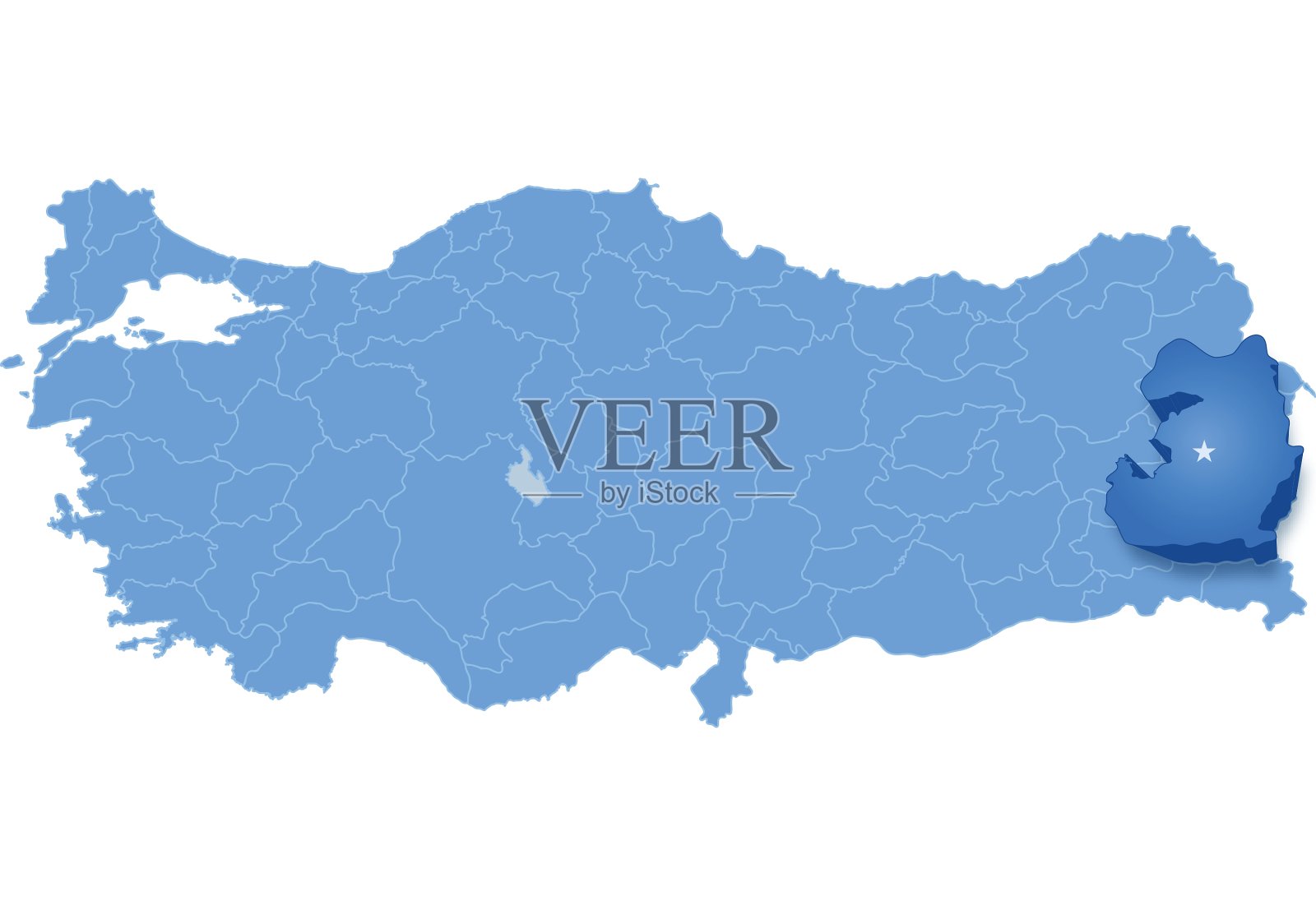 土耳其货车地图插画图片素材